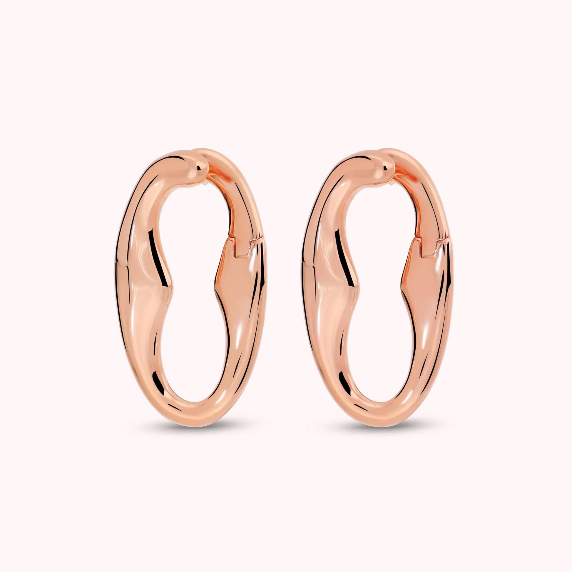 Boucles d'oreilles maille marine brillantes