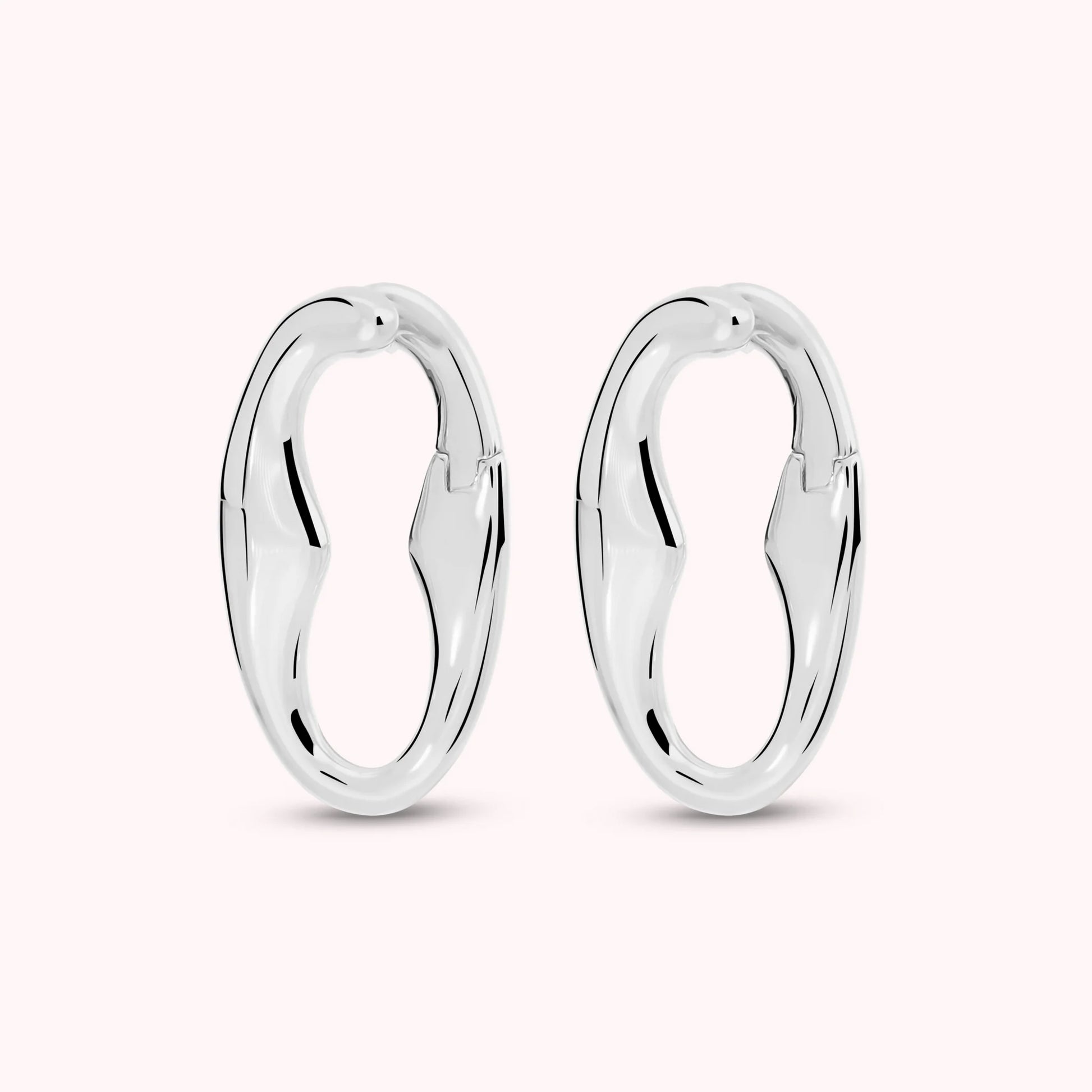 Boucles d'oreilles maille marine brillantes