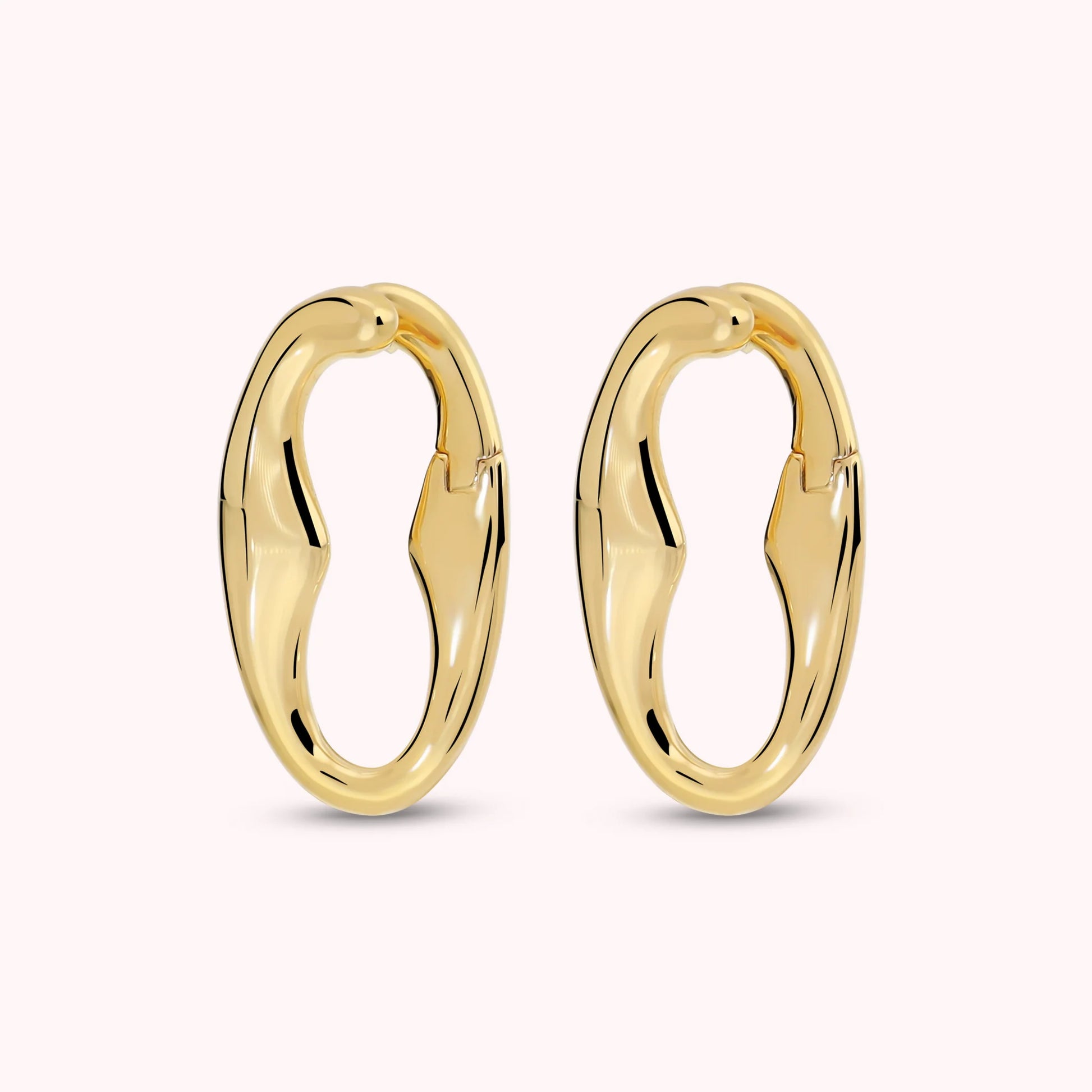 Boucles d'oreilles maille marine brillantes