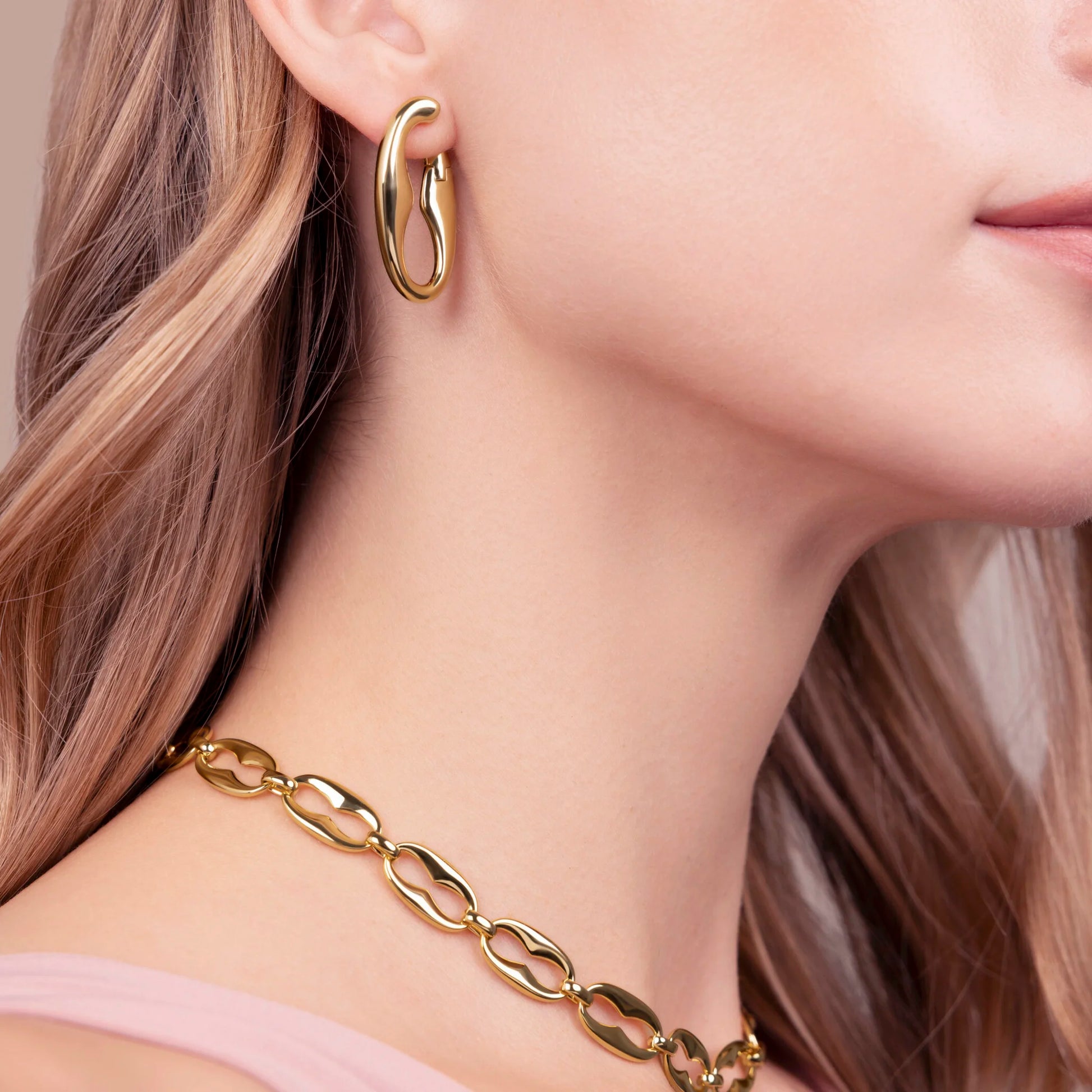 Orecchini Maglia Marina Lucidi