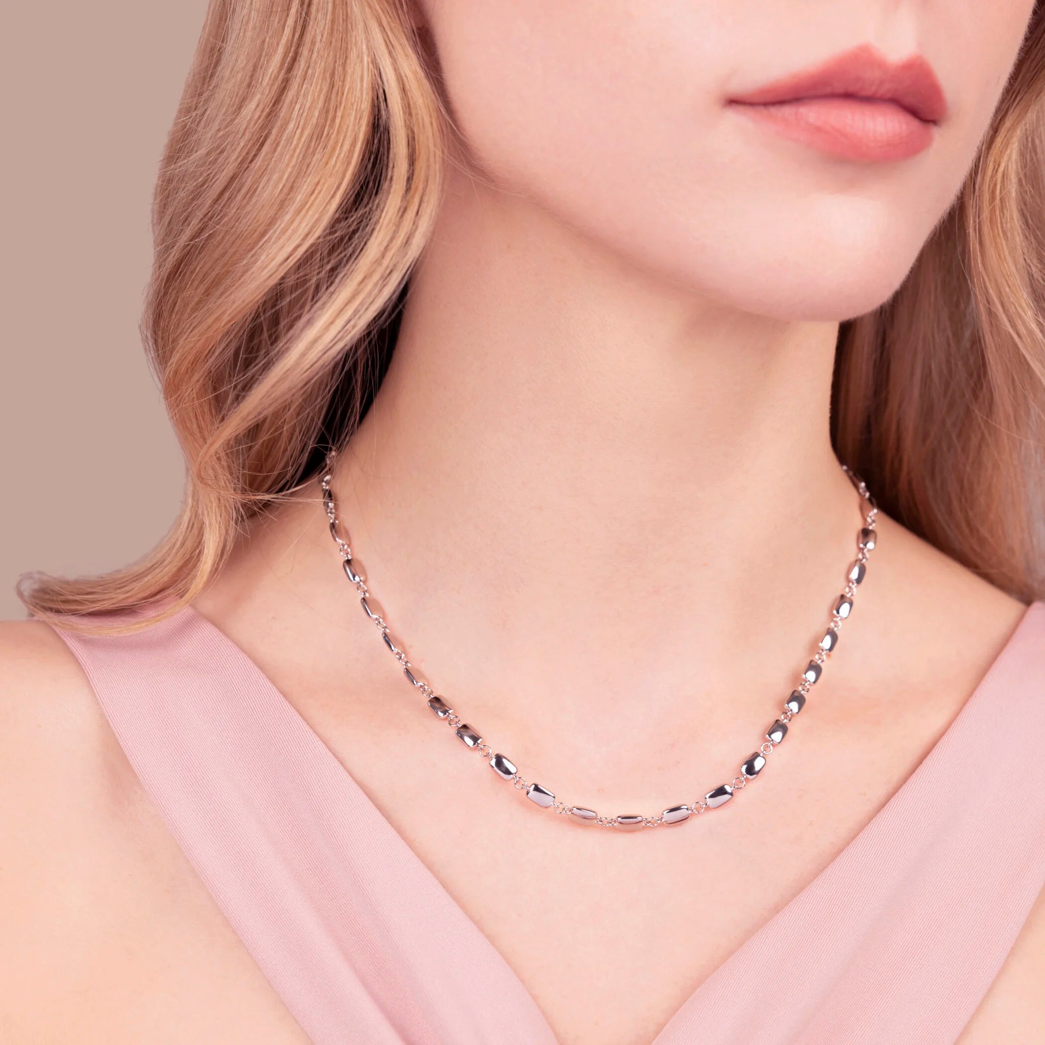 Collier à Mailles Nuggets Brillantes