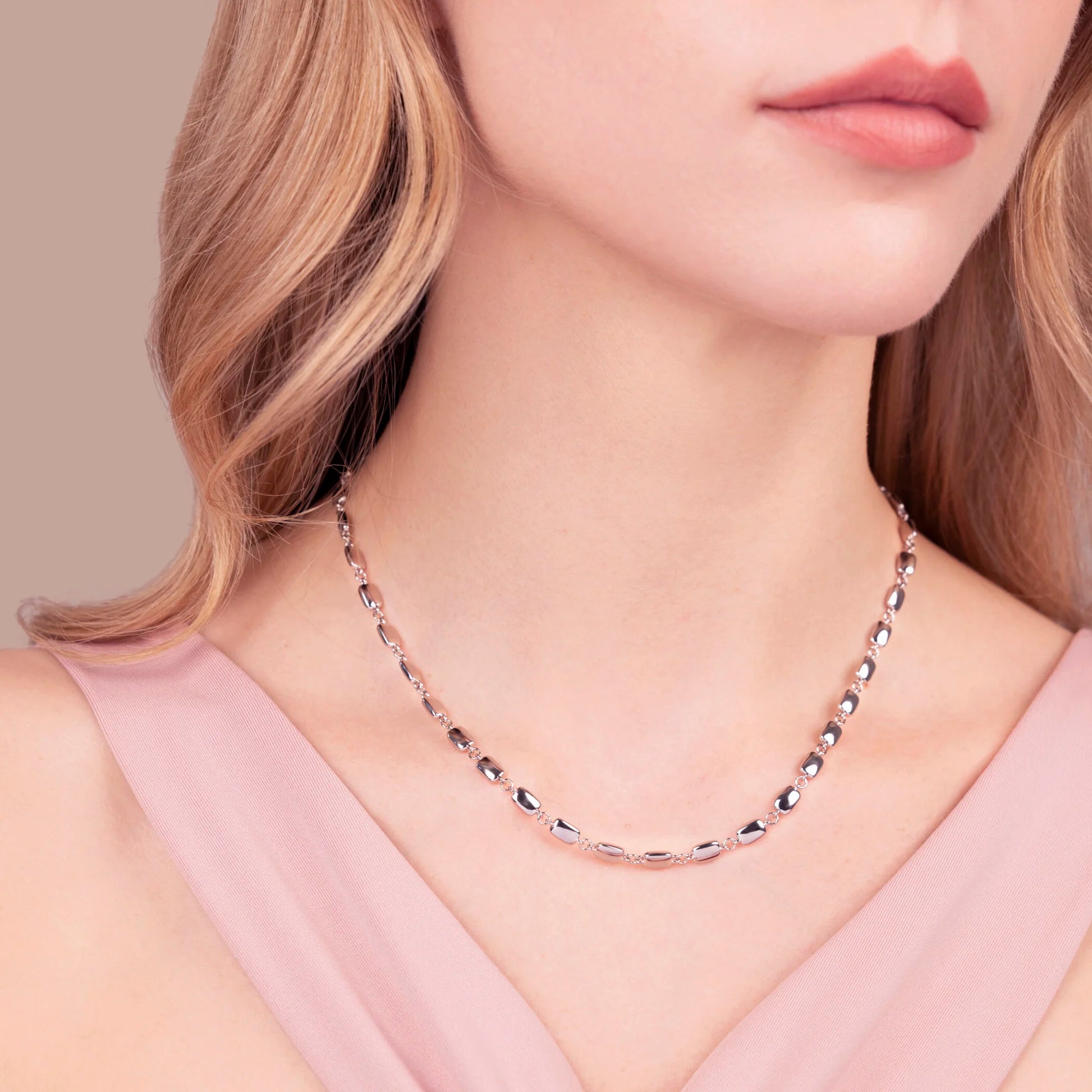 Collier à Mailles Nuggets Brillantes