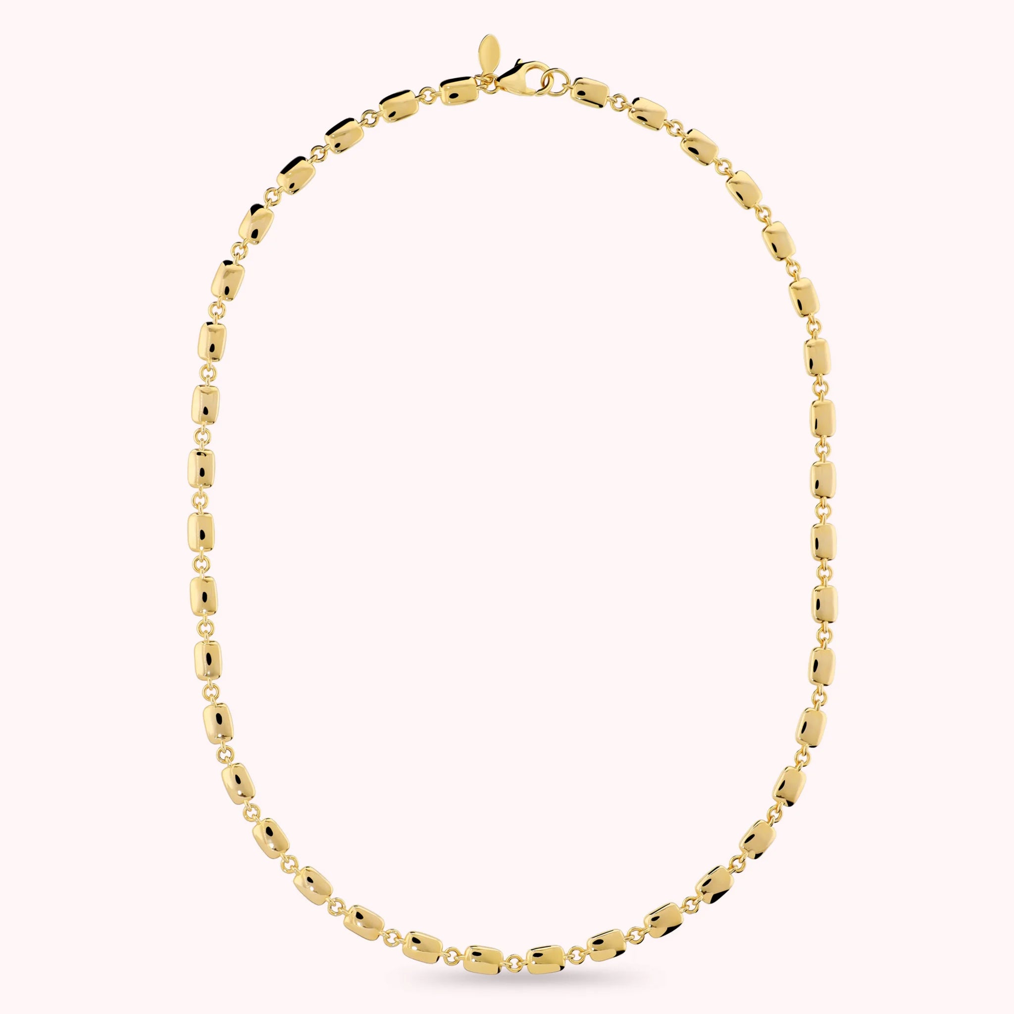 Necklace with Shiny Nugget Chain