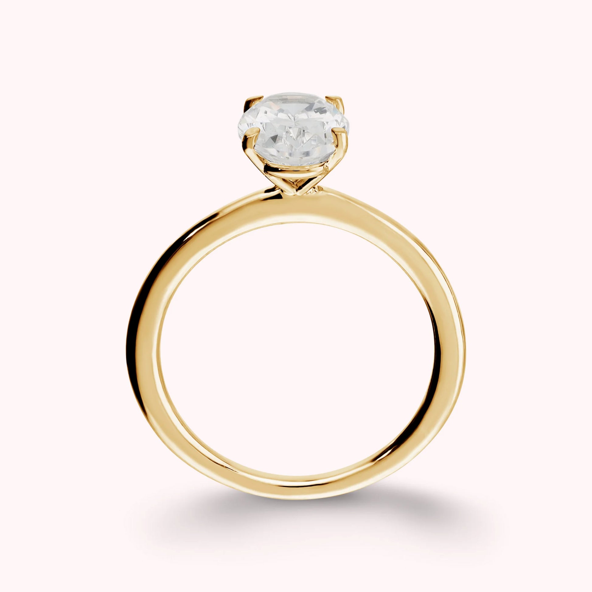 Anello Solitario Attimi di Luce con Cubic Zirconia Bianca Ovale