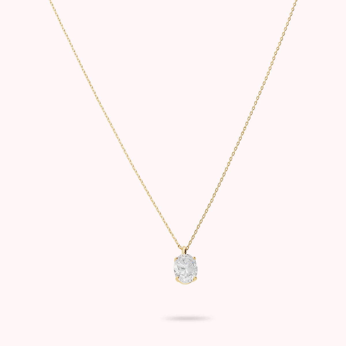 Collana Attimi di Luce con con Cubic Zirconia Bianca Ovale