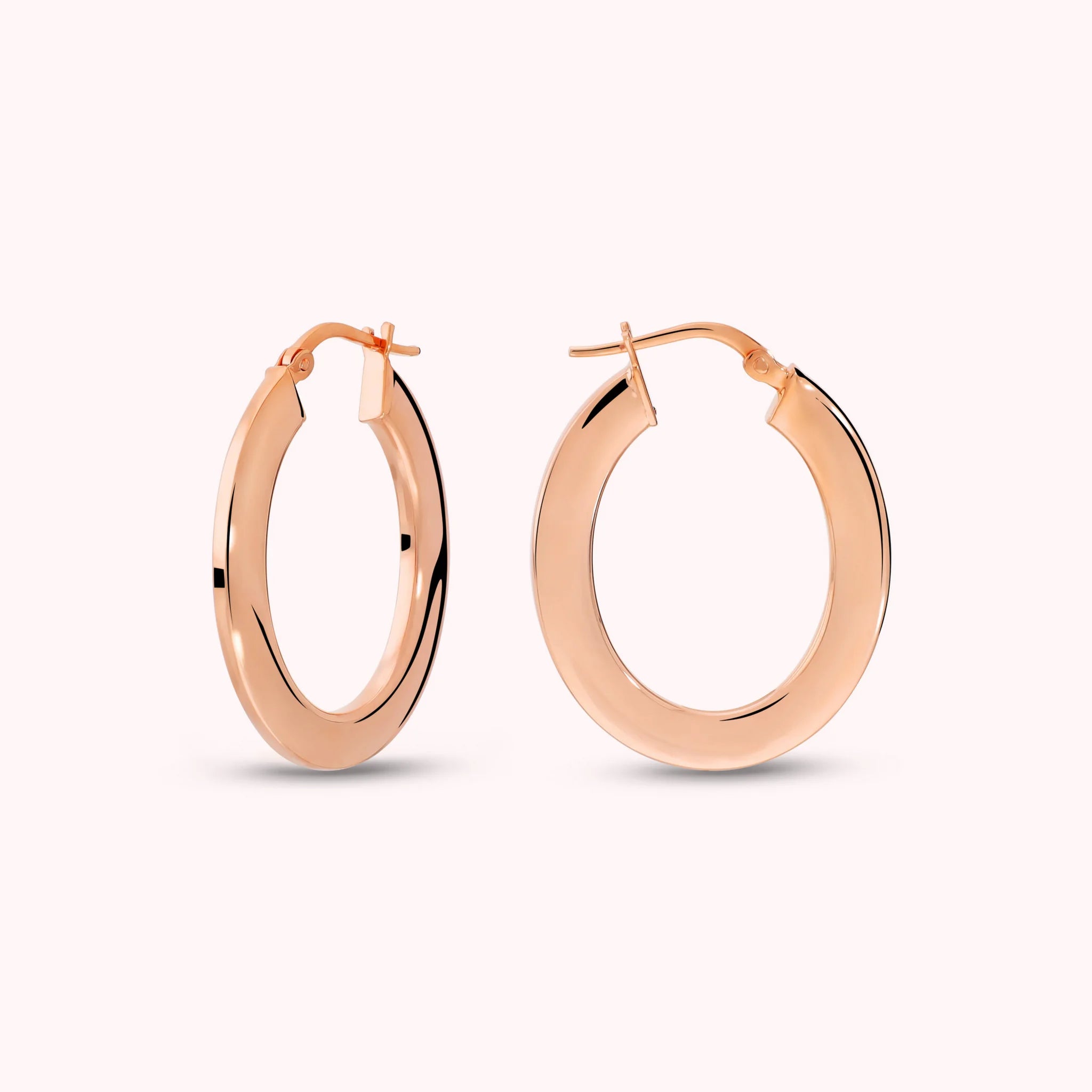 Flat Oval Earrings