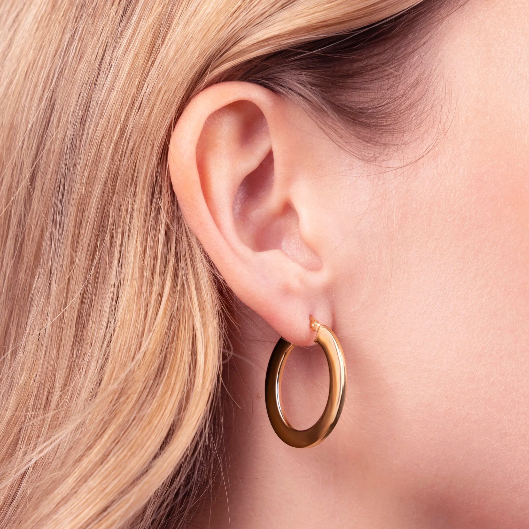 Flat Oval Earrings