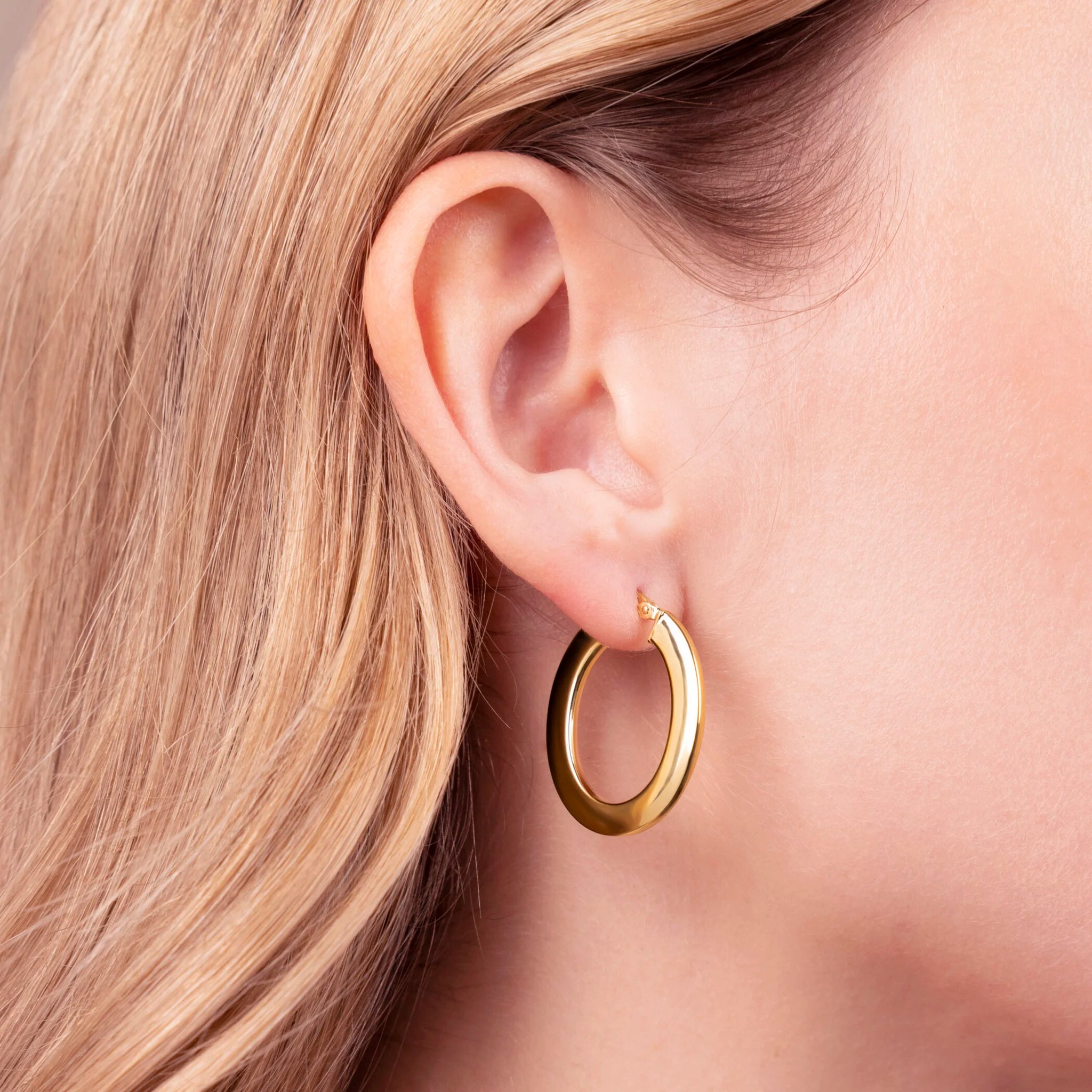Flat Oval Earrings
