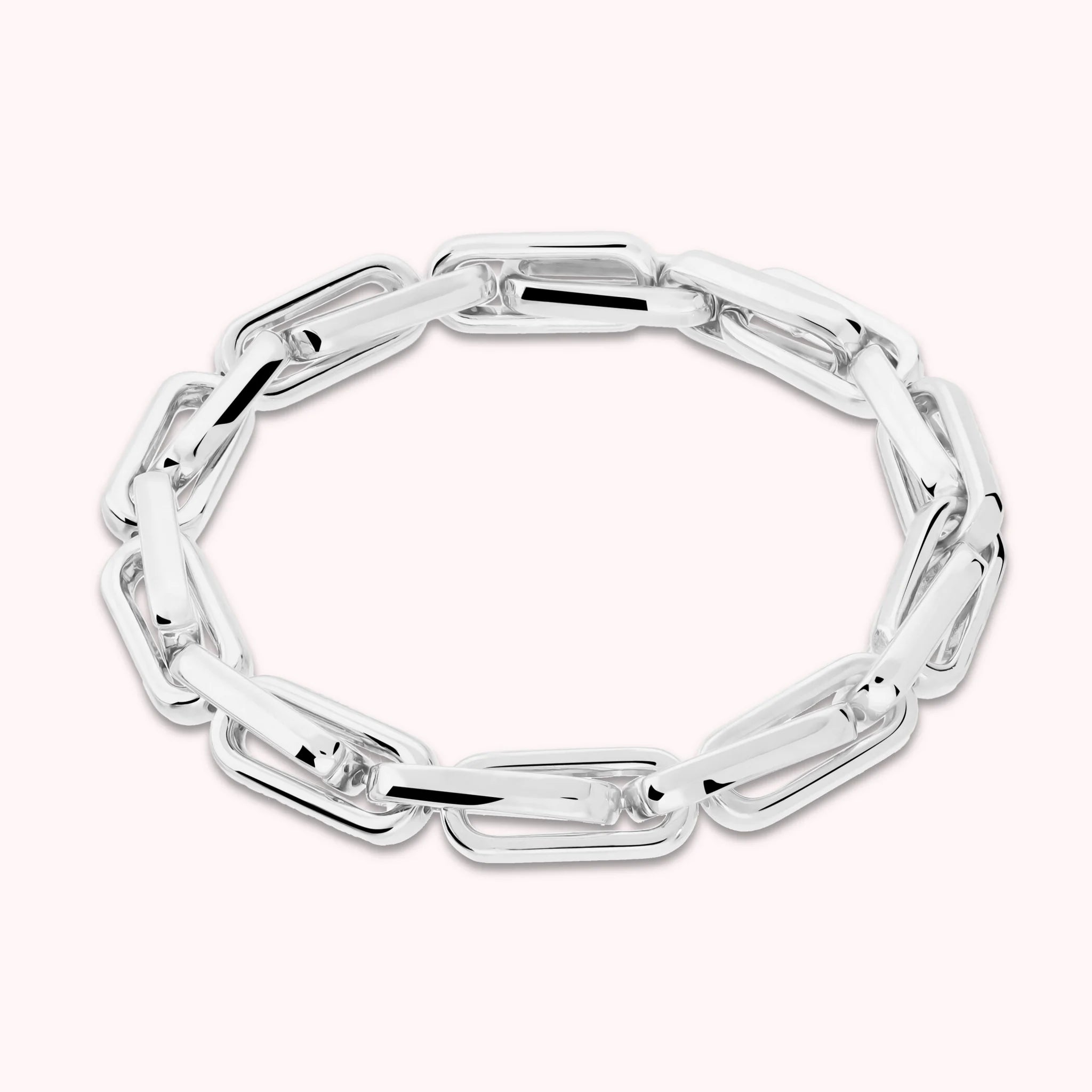 Elastic Bracelet with Elongated Links