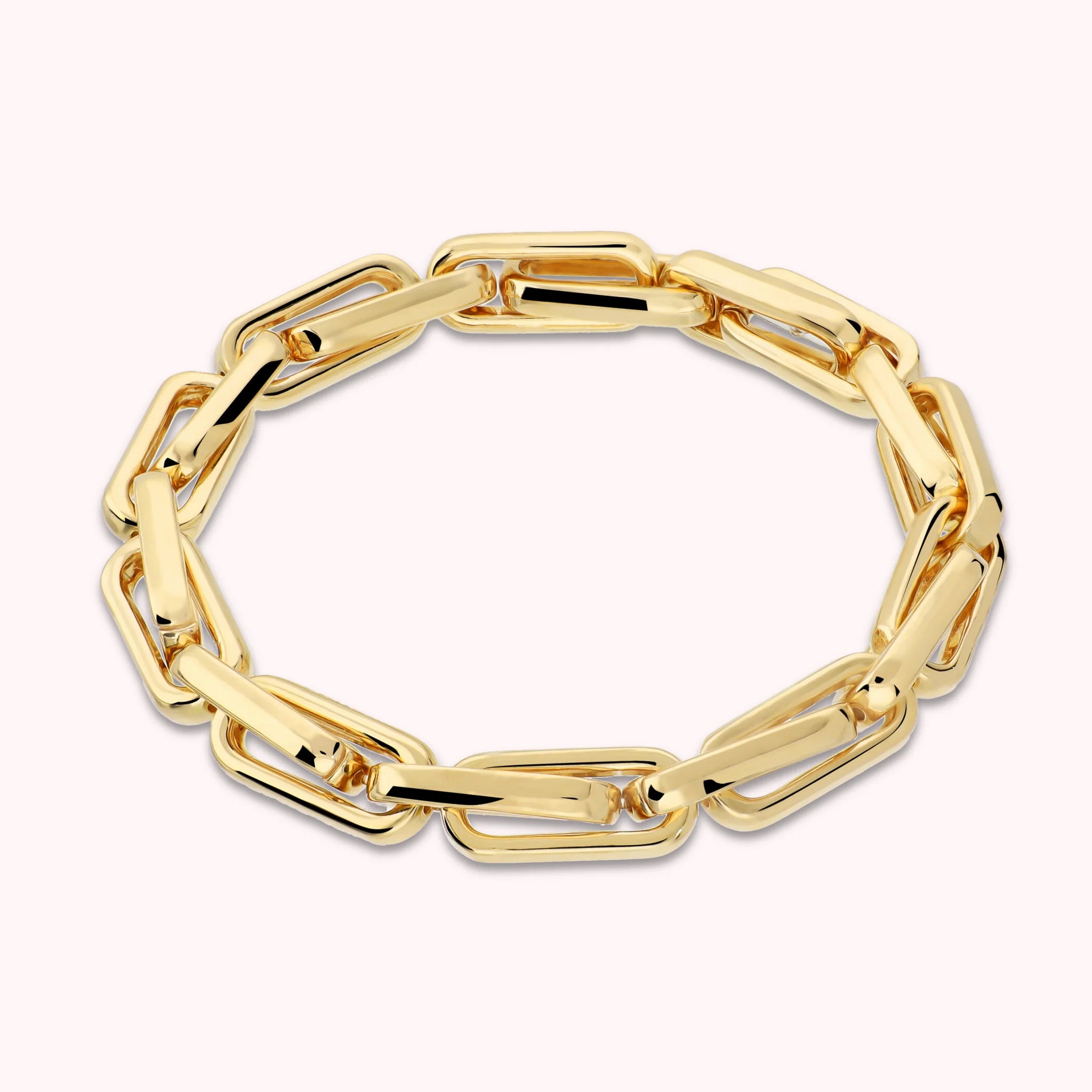 Elastic Bracelet with Elongated Links