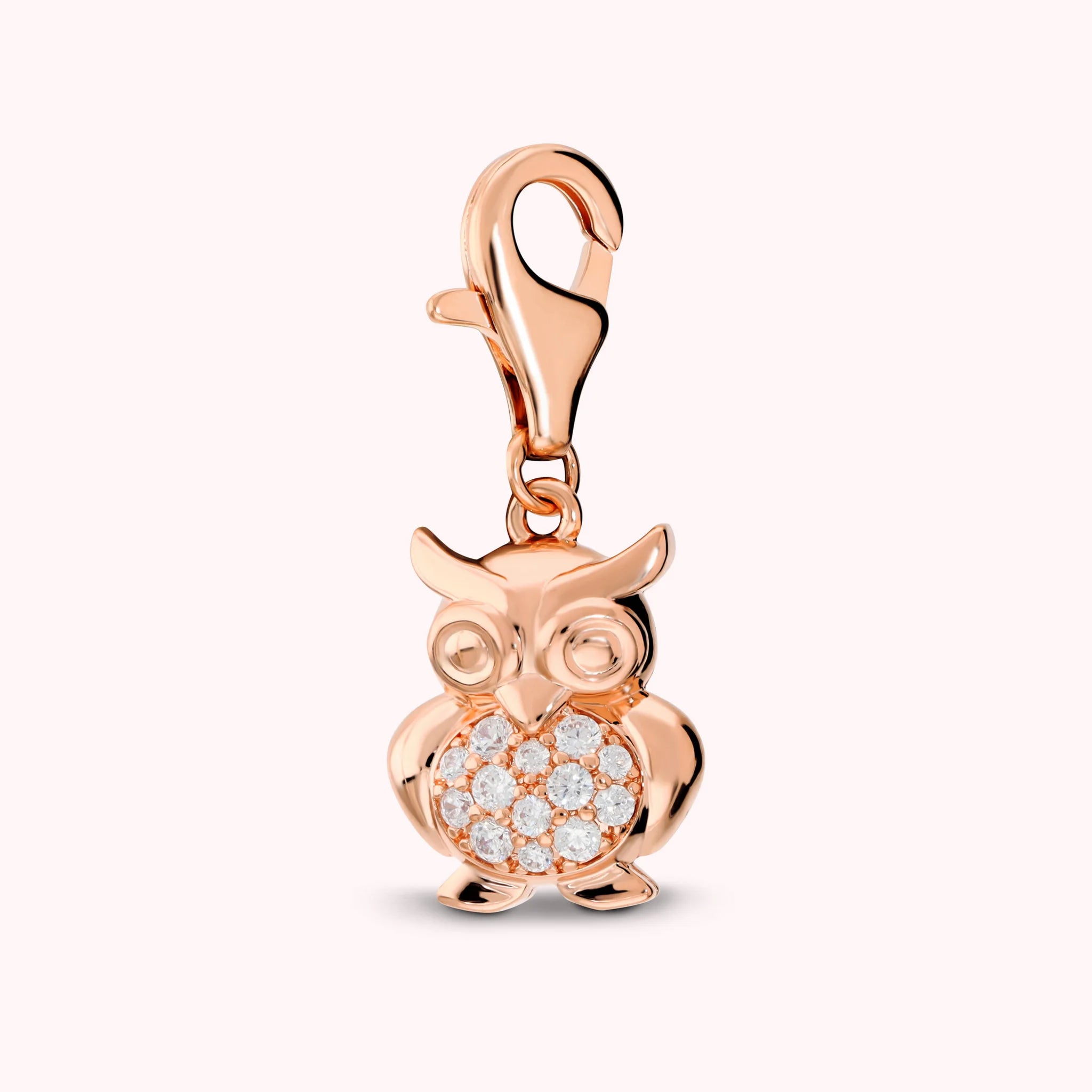 LUCKY CHARM - Ciondolo Gufo con Pavé di Cubic Zirconia
