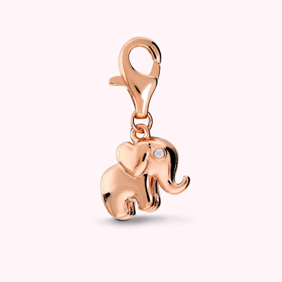 LUCKY CHARM - Elephant Pendant with Cubic Zirconia Pavé