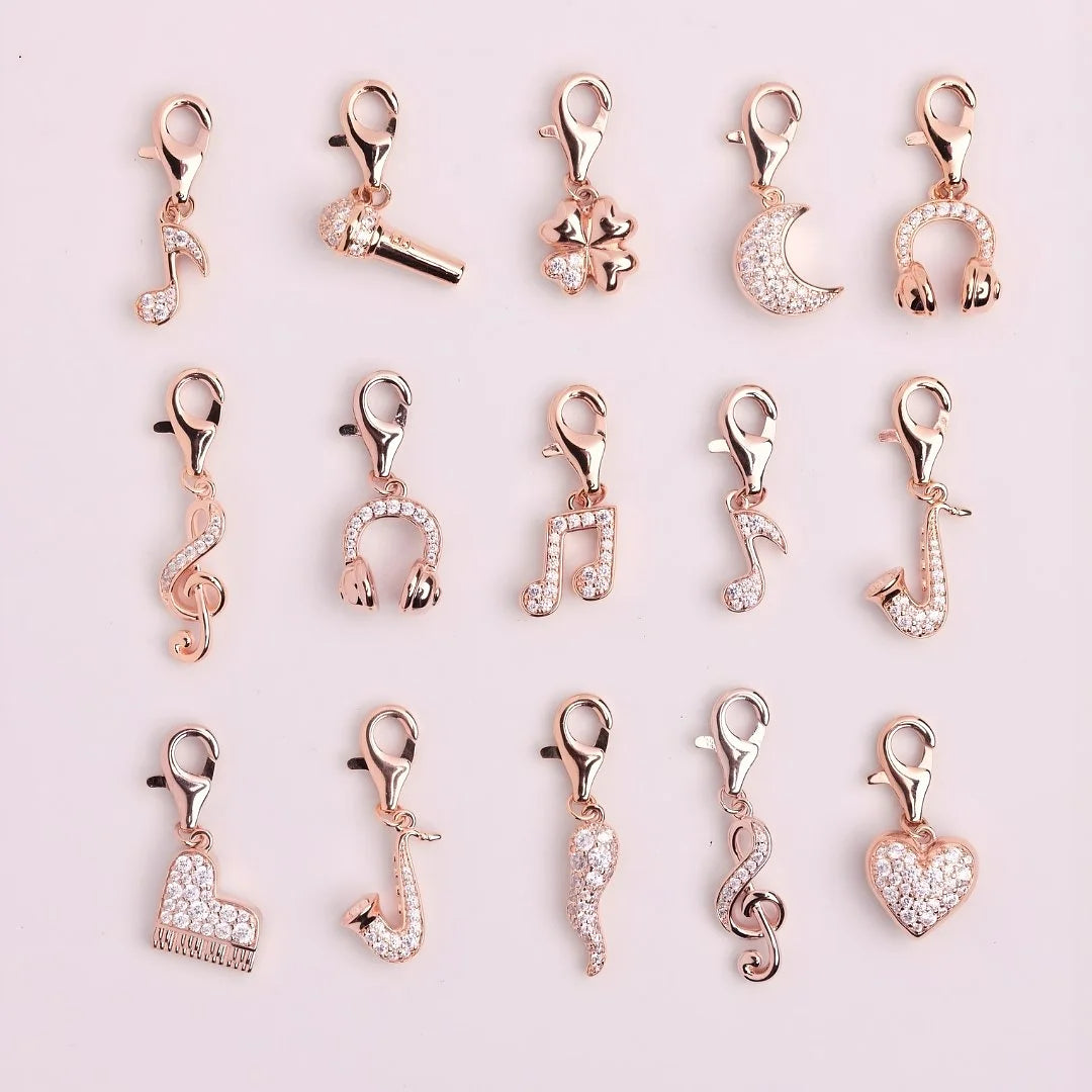 POP CHARM - Ciondolo Chiave di Violino con Pavé di Cubic Zirconia