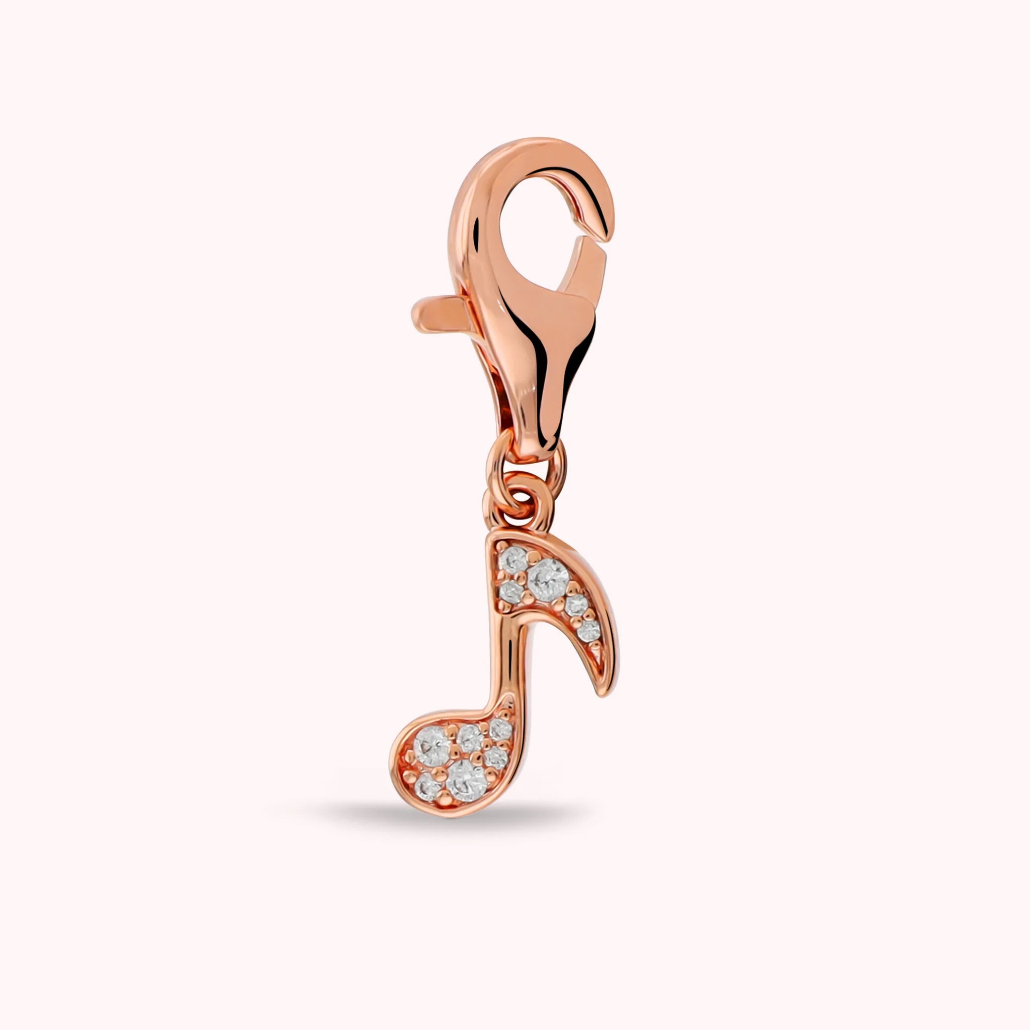 POP CHARM - Ciondolo Nota Musicale Singola con Pavé di Cubic Zirconia