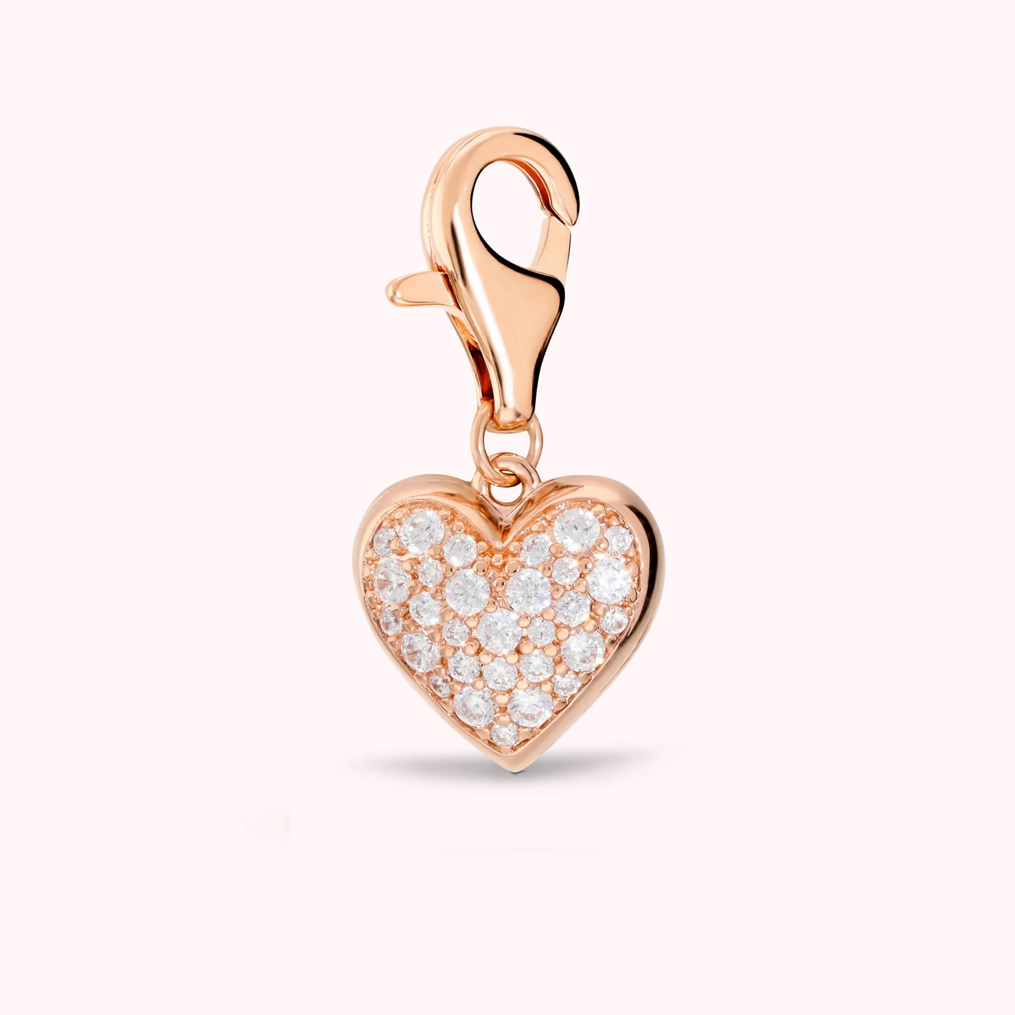 LUCKY CHARM - Heart Pendant with Cubic Zirconia Pavé