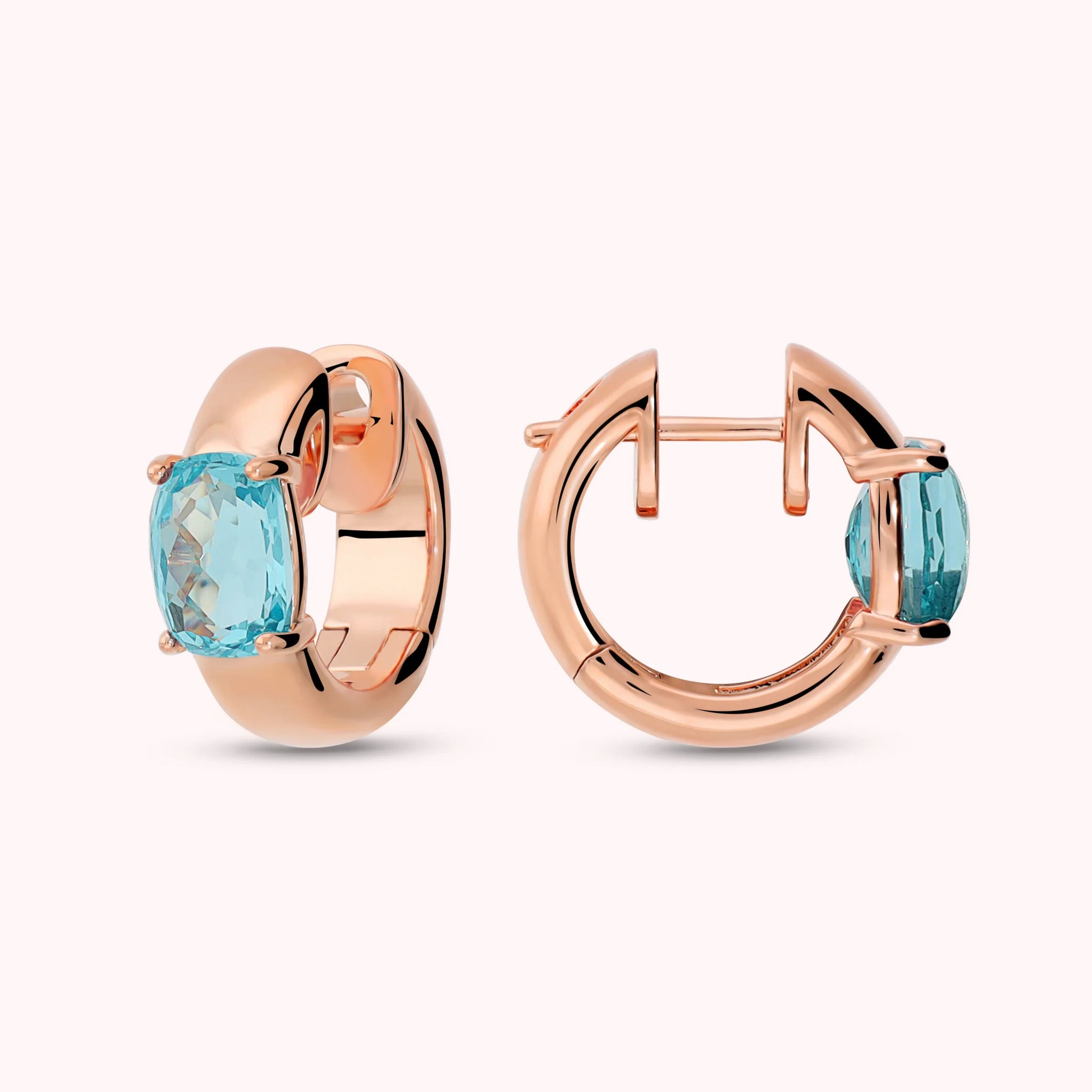 Orecchini a Cerchio con Prisma Gem Taglio Mosaico