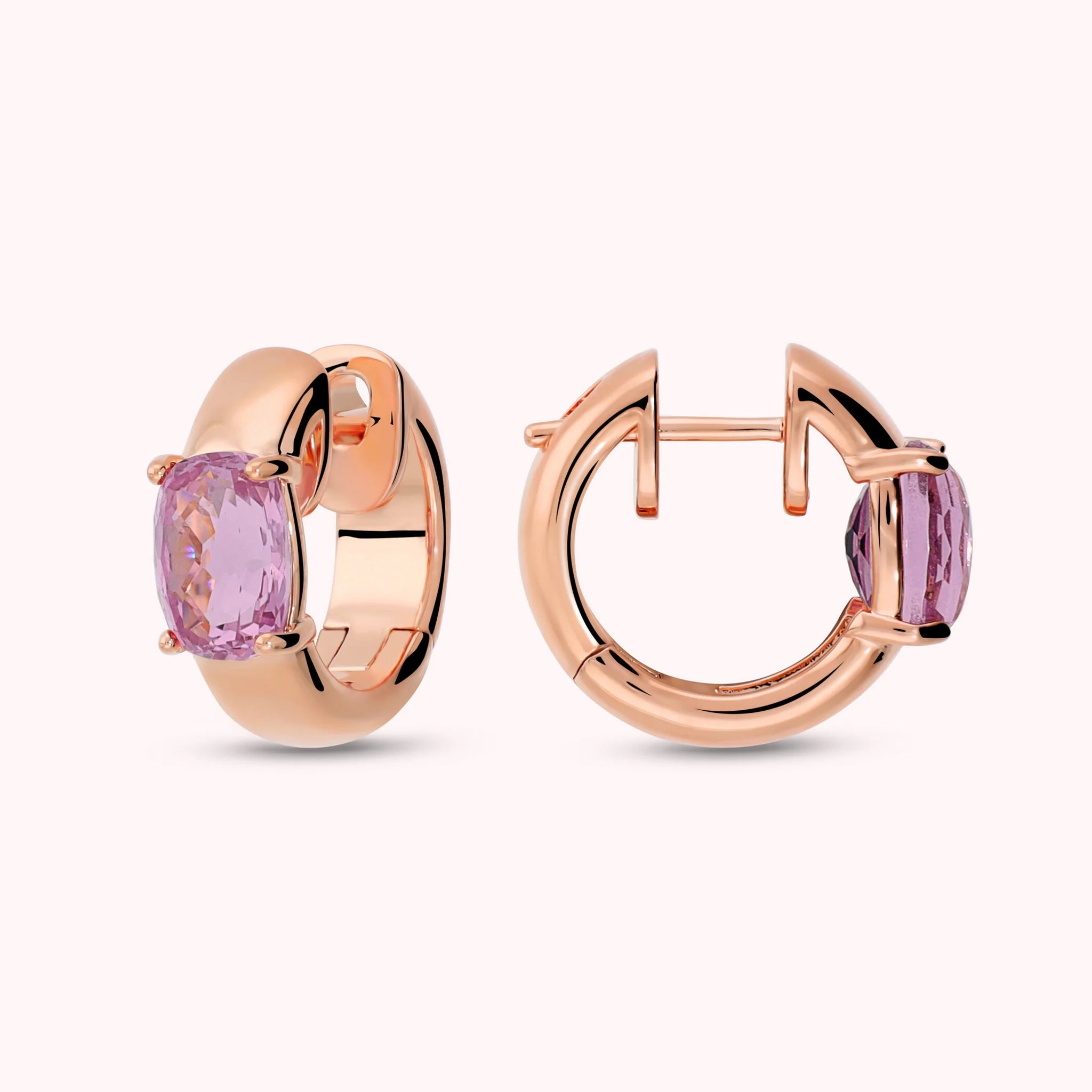 Orecchini a Cerchio con Prisma Gem Taglio Mosaico