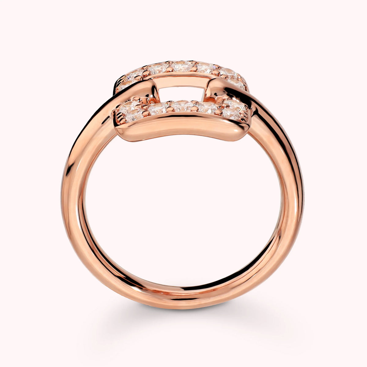 Cocktail ring with square cubic zirconia, plated with 18Kt gold