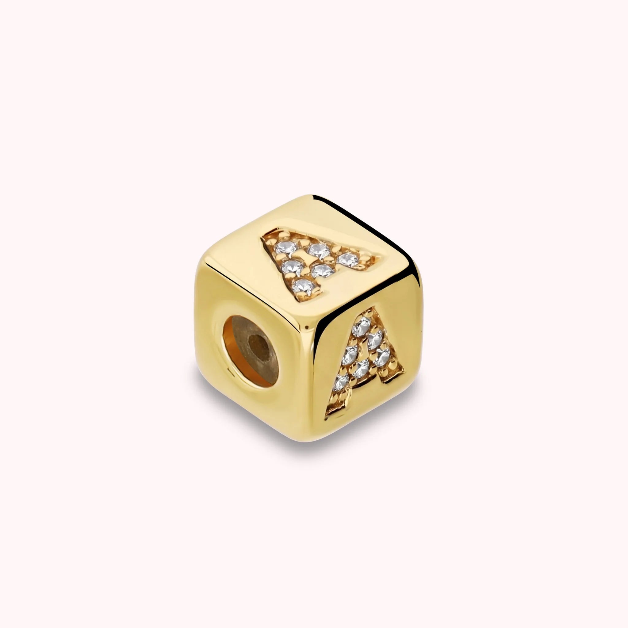 Dado Lettera A con Cubic Zirconia