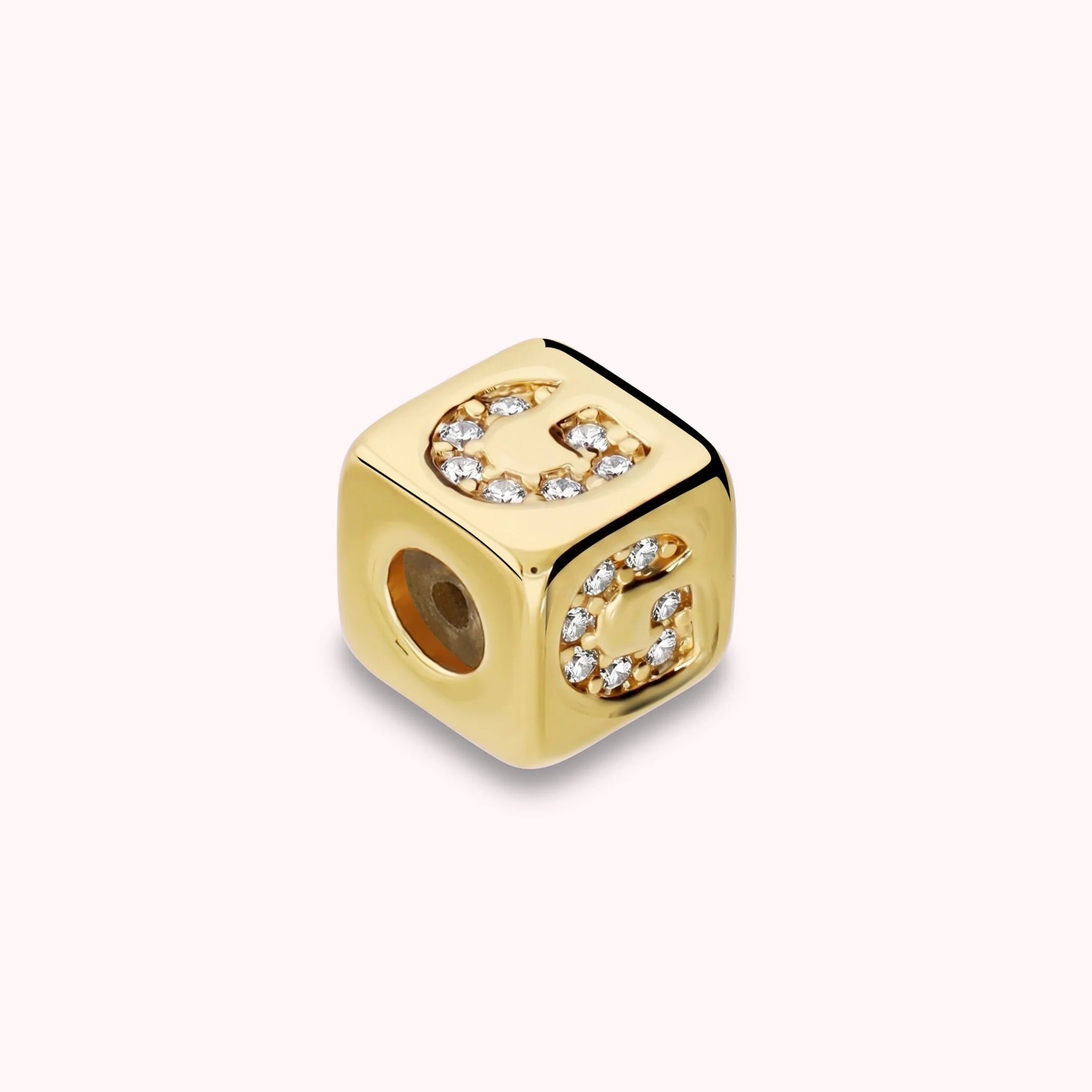 Dado Lettera G con Cubic Zirconia