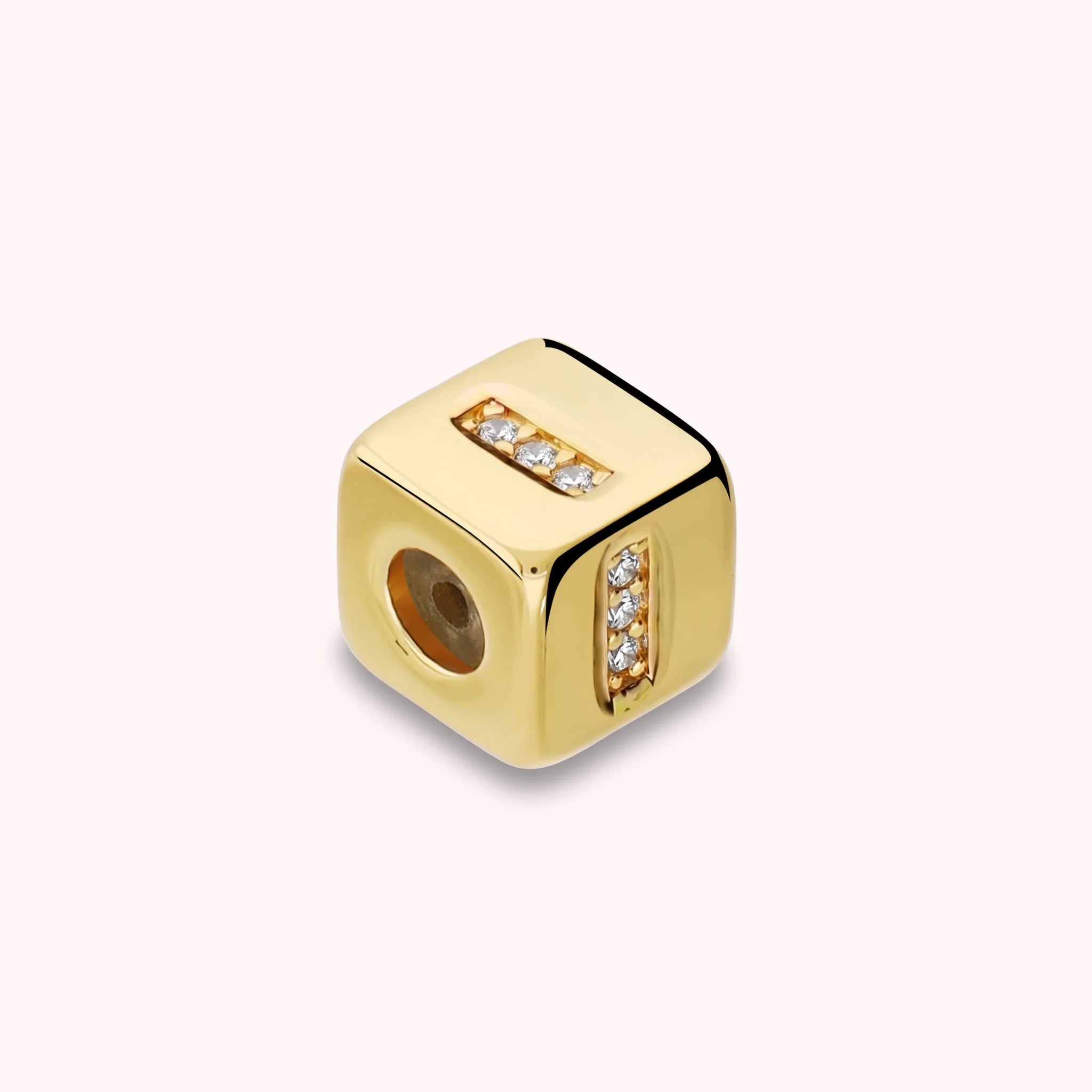 Dado Lettera I con Cubic Zirconia