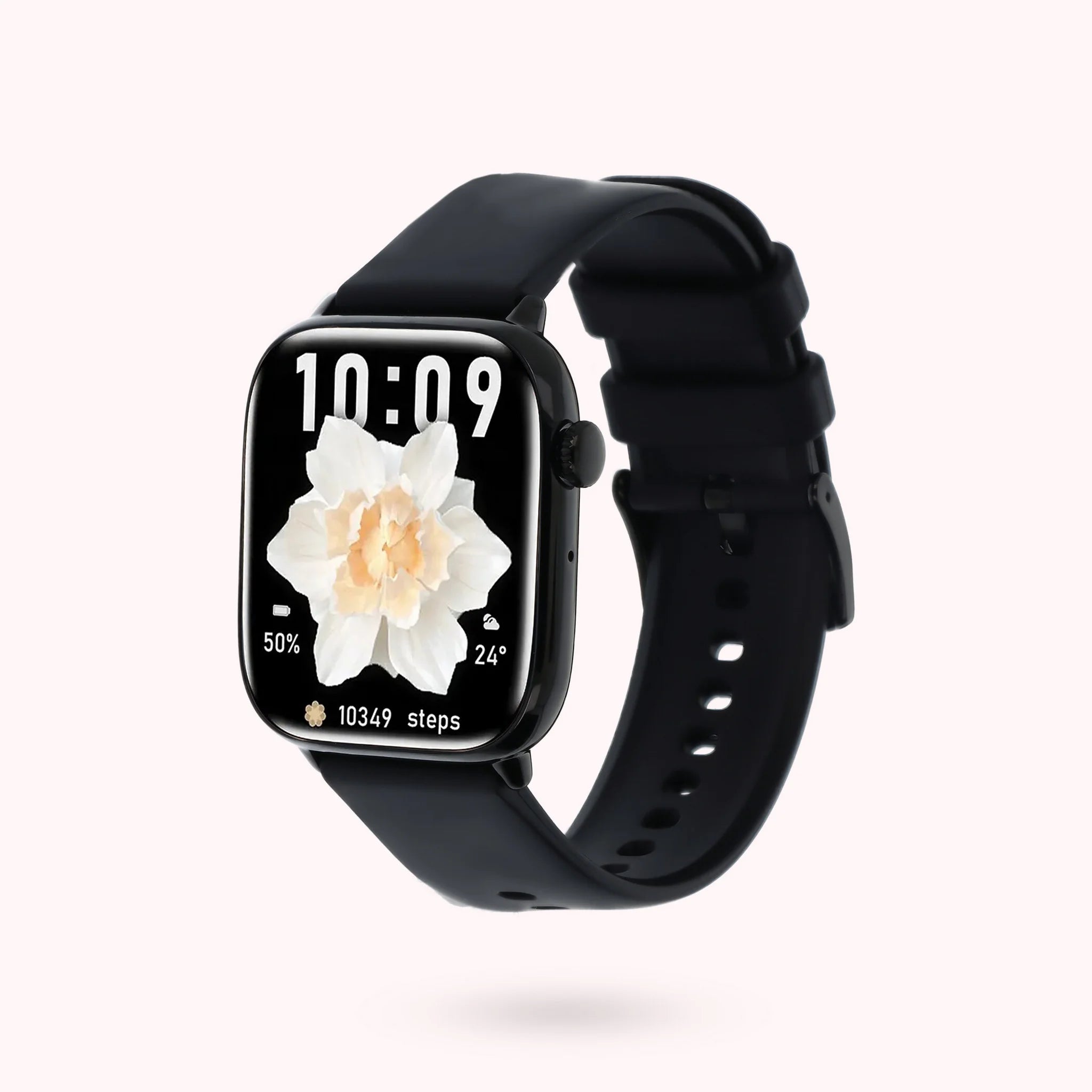 Black Women's Smartwatch - Rectangular Case 45x39mm
