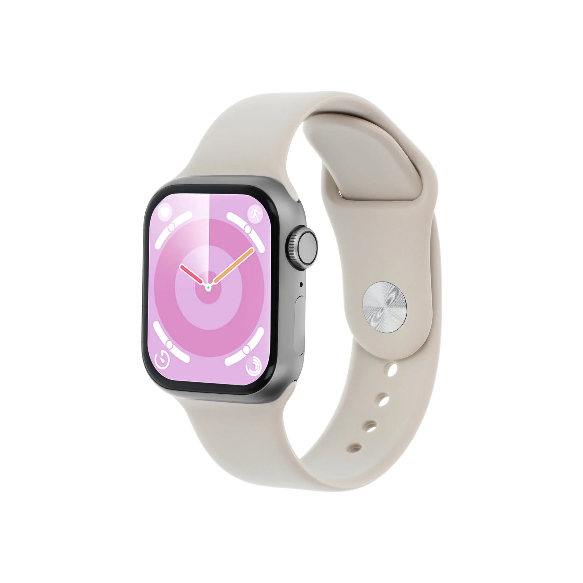 Women's Smartwatch - Gray Satin Rectangular Case 41x35mm