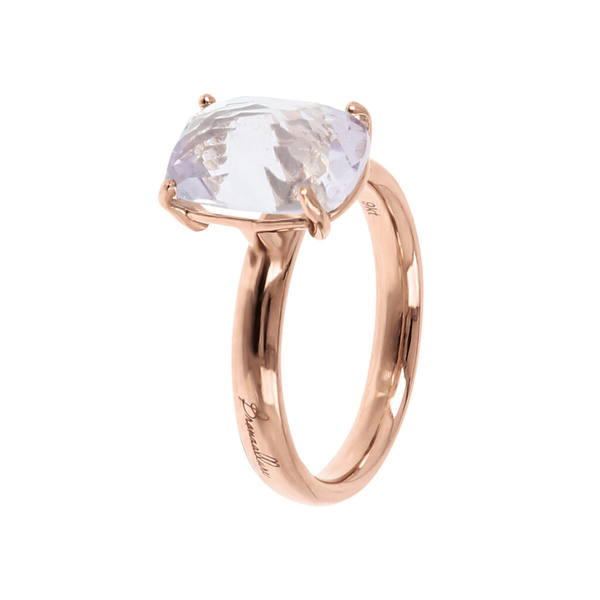 9Kt Gold Cocktail Ring with Rectangular Natural Stone