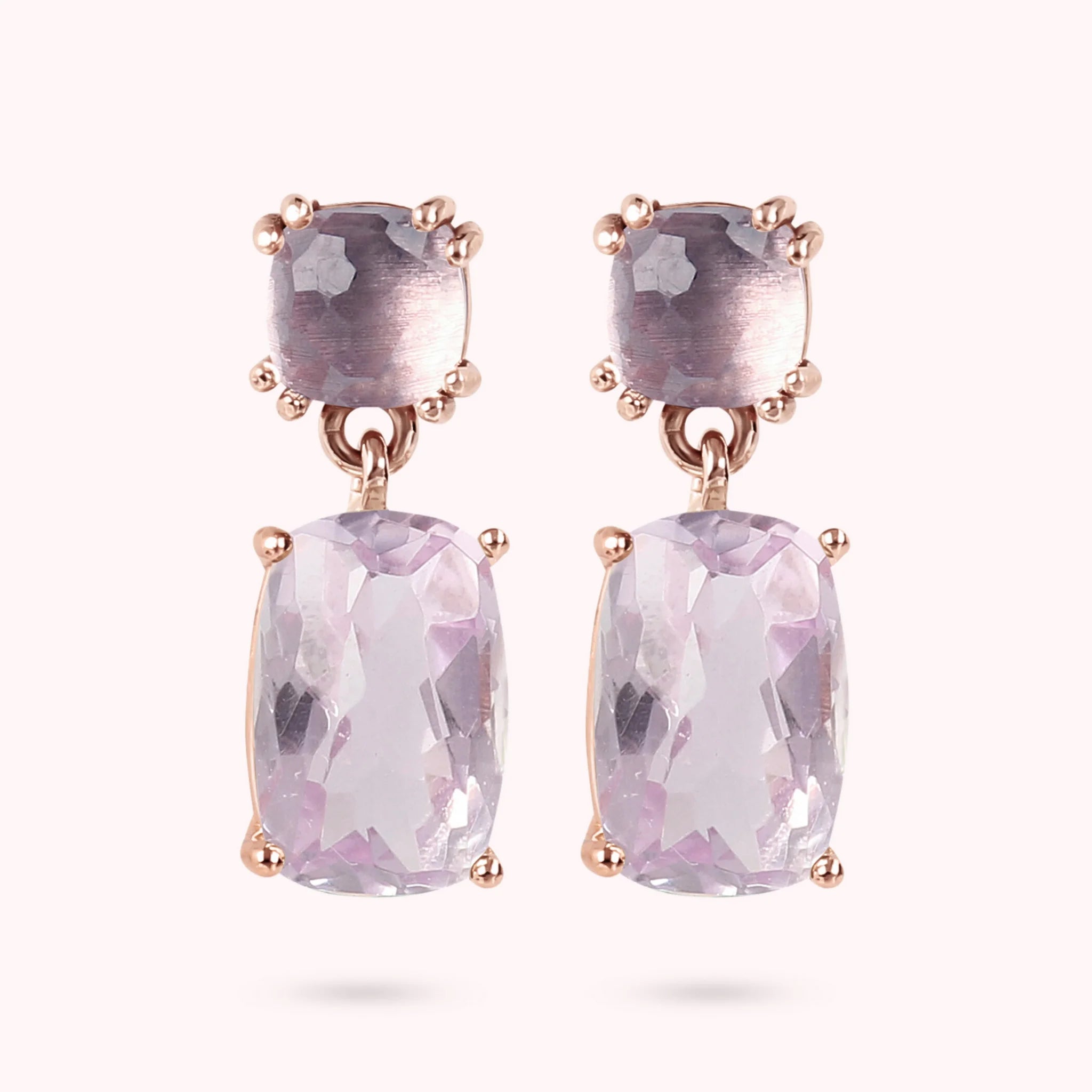 9 Kt rose gold Pendant Earrings