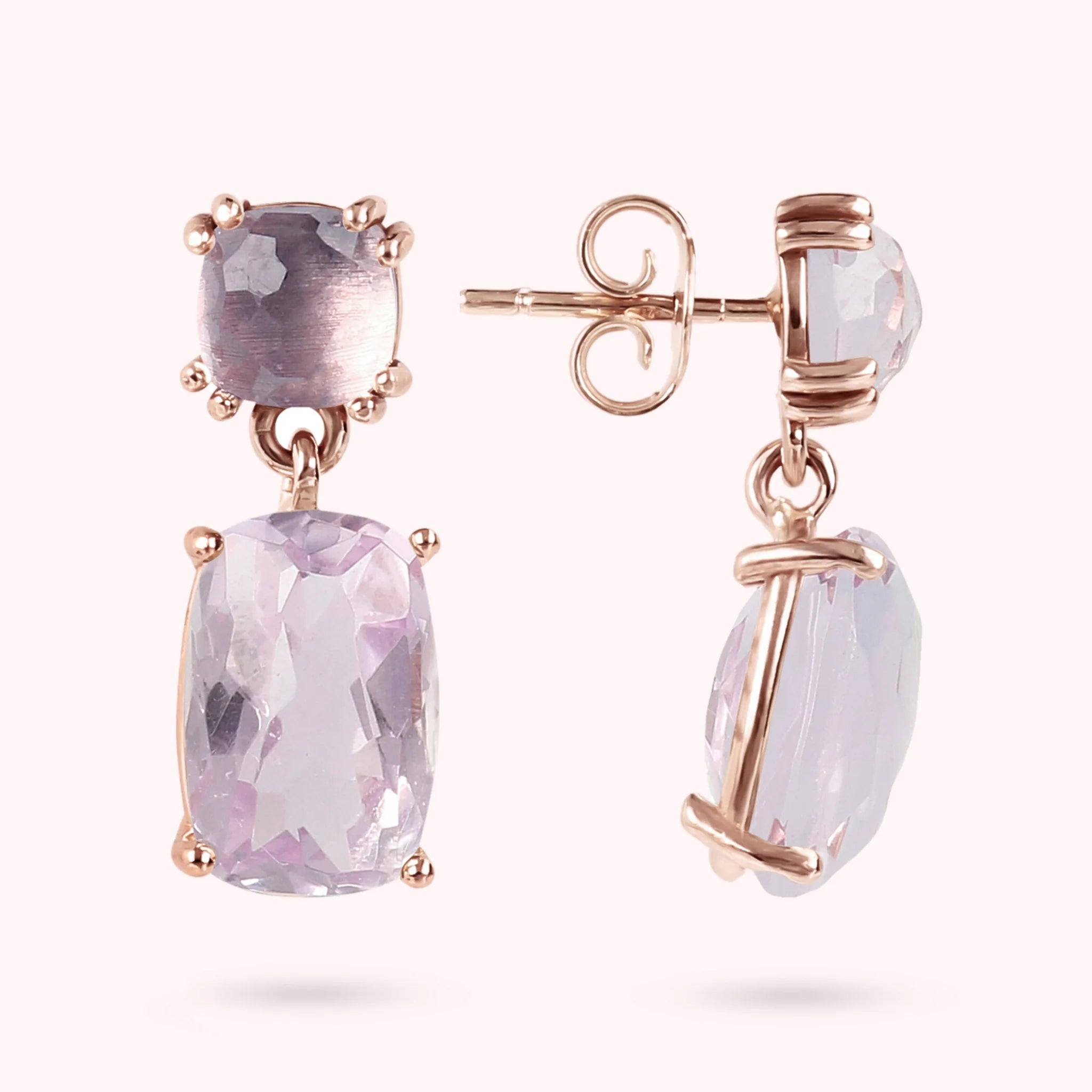 9 Kt rose gold Pendant Earrings