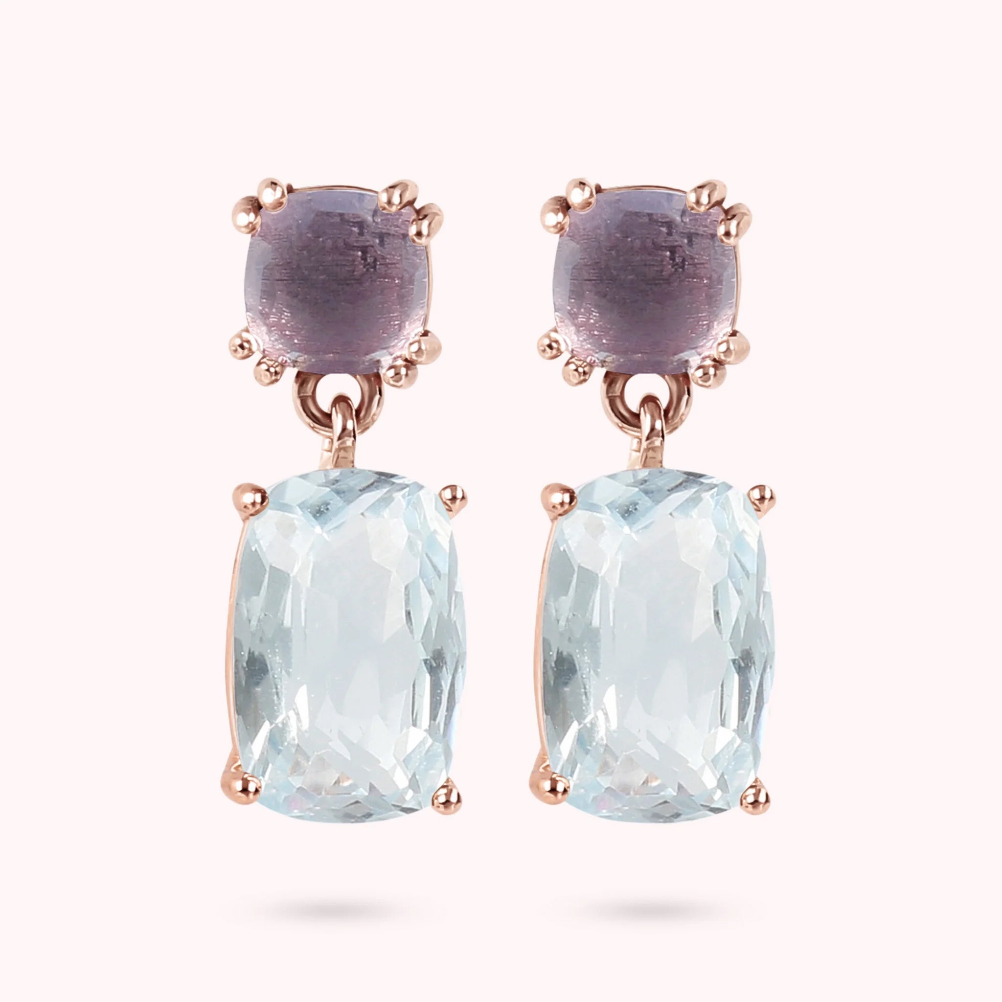 9 Kt rose gold Pendant Earrings