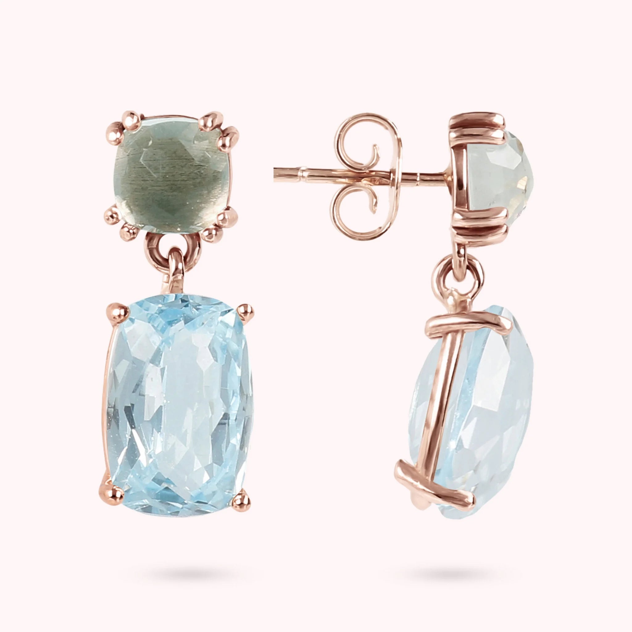 9 Kt rose gold Pendant Earrings
