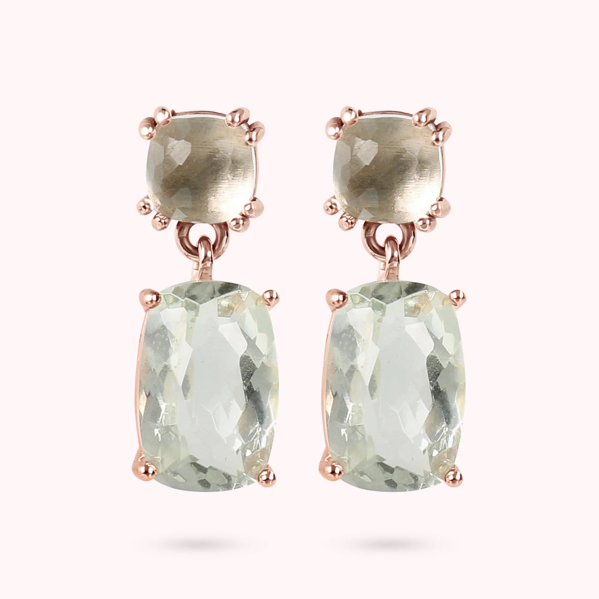 9 Kt rose gold Pendant Earrings