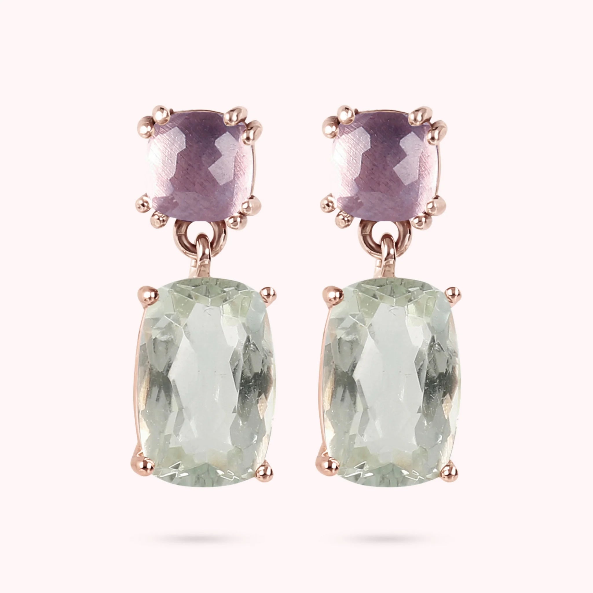 9 Kt rose gold Pendant Earrings