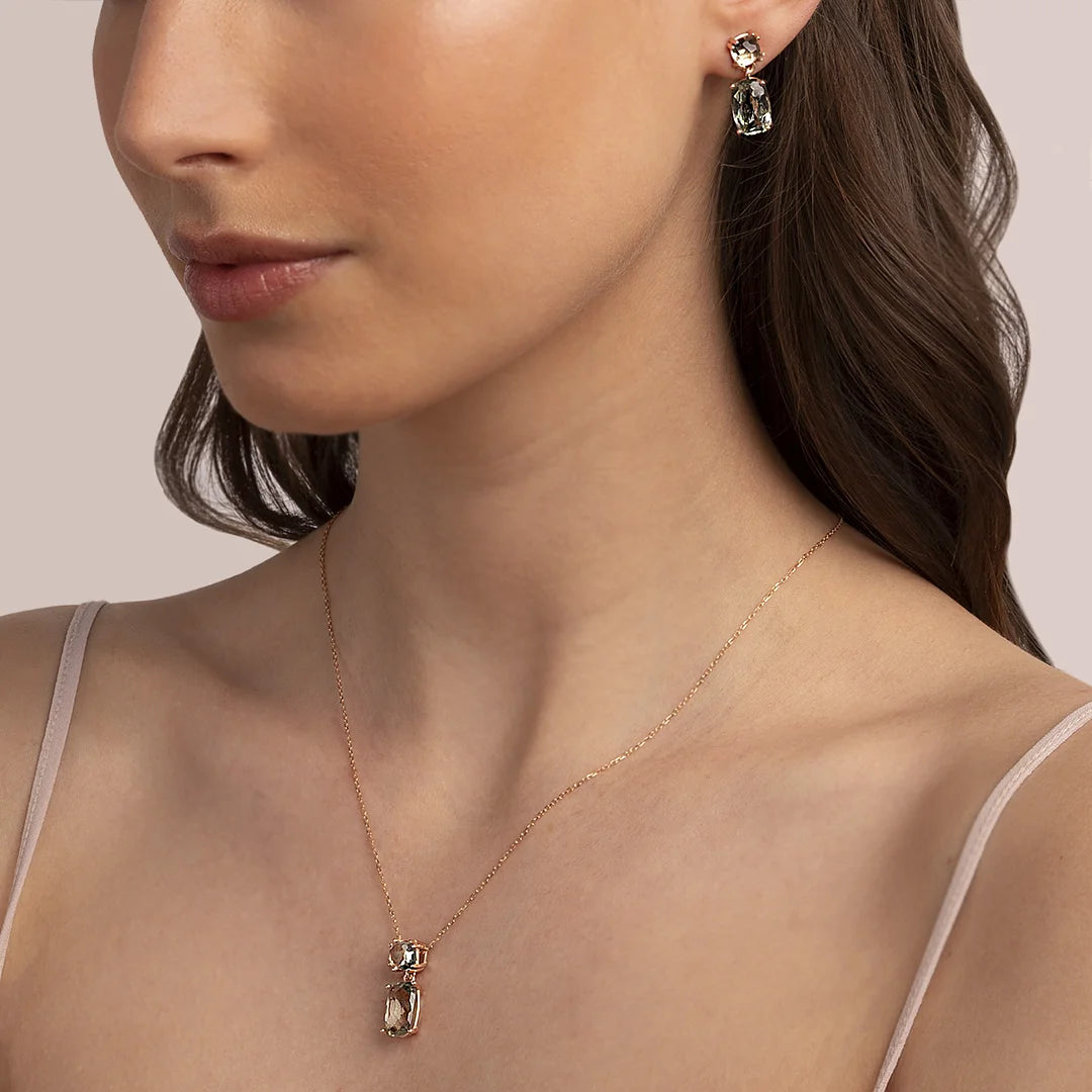 9 Kt rose gold necklace with pendant