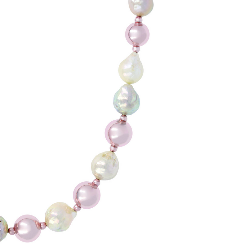 Necklace with Multicolor Freshwater Cultured Pearls Ø 12/14
