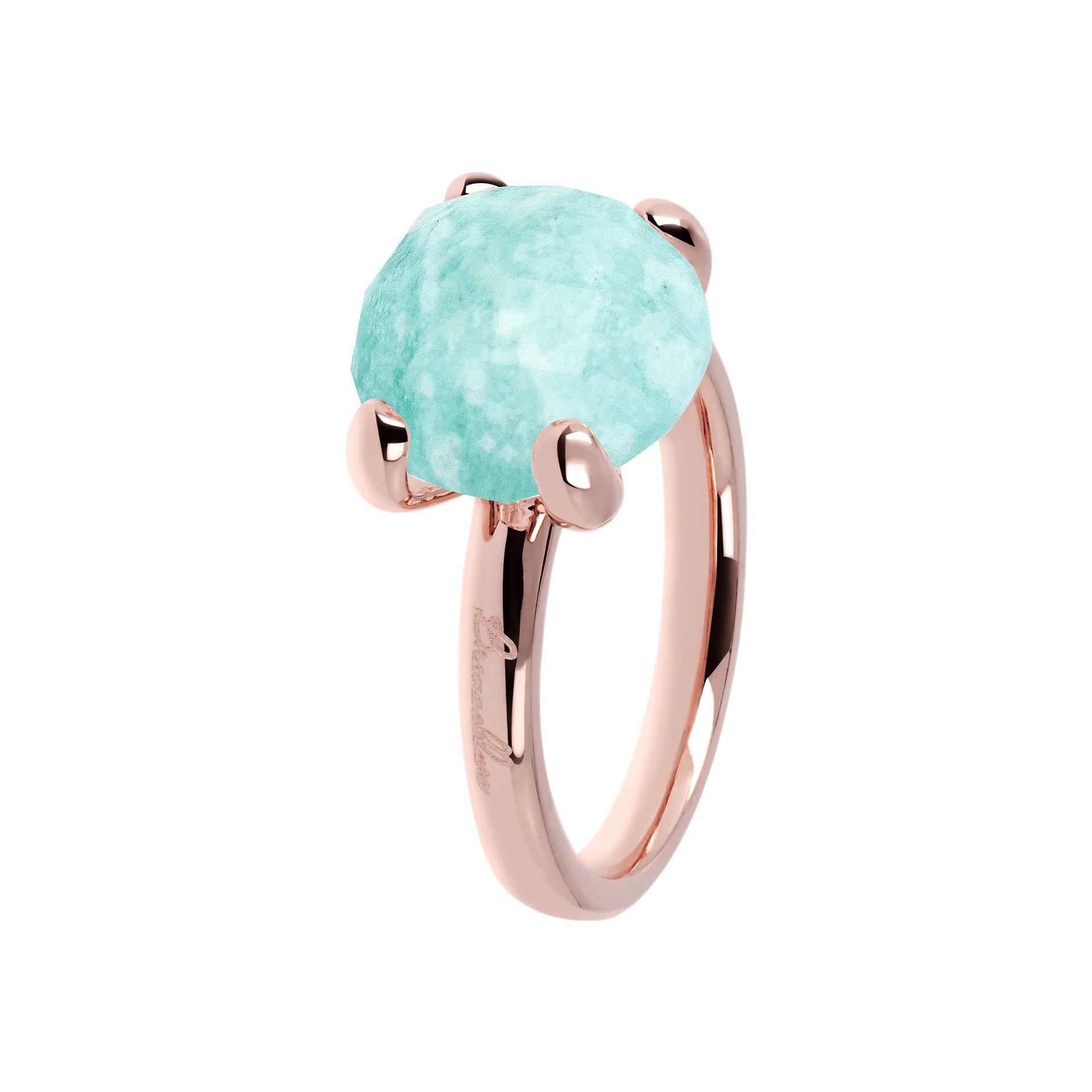 Anello Cocktail Grande con Pietra Naturale Tonda