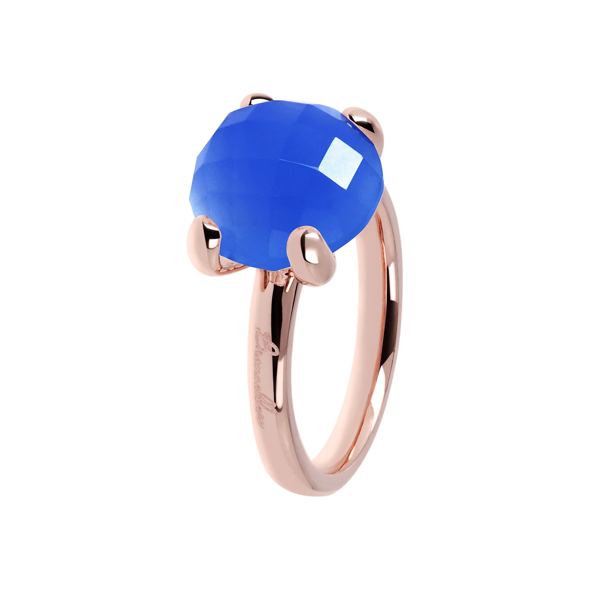 Anello Cocktail Grande con Pietra Naturale Tonda