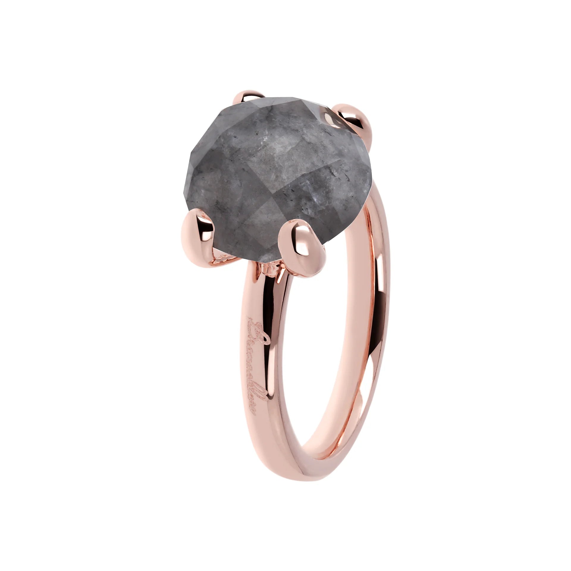 Anello Cocktail Grande con Pietra Naturale Tonda