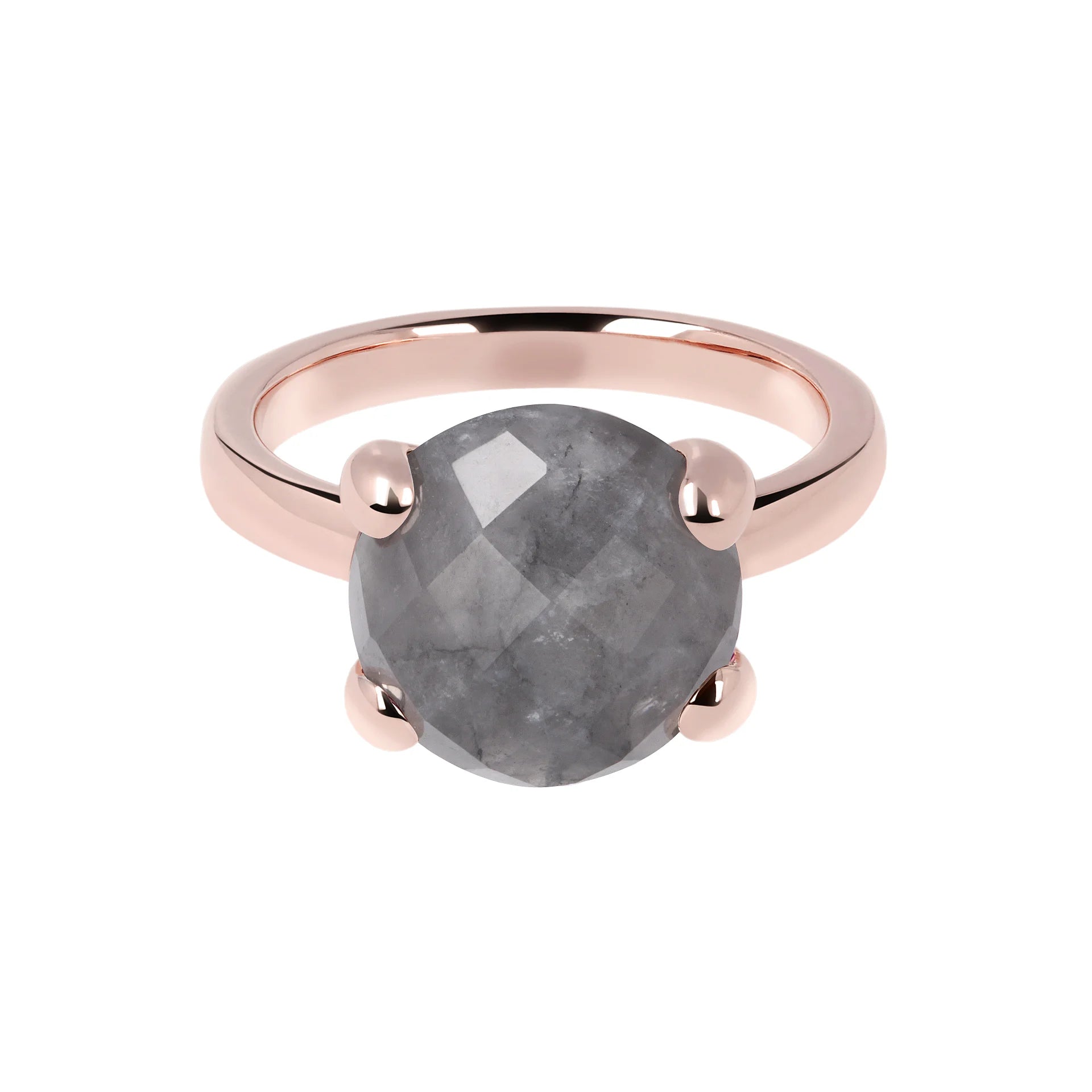 Anello Cocktail Grande con Pietra Naturale Tonda