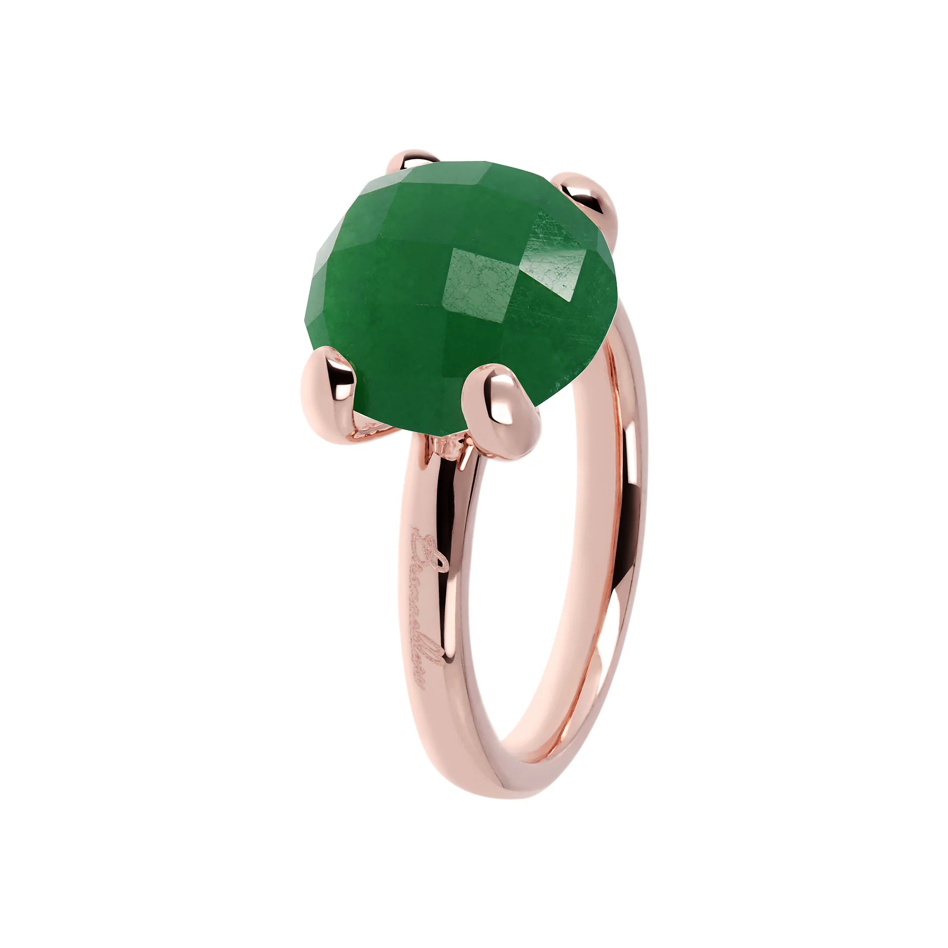 Anello Cocktail Grande con Pietra Naturale Tonda