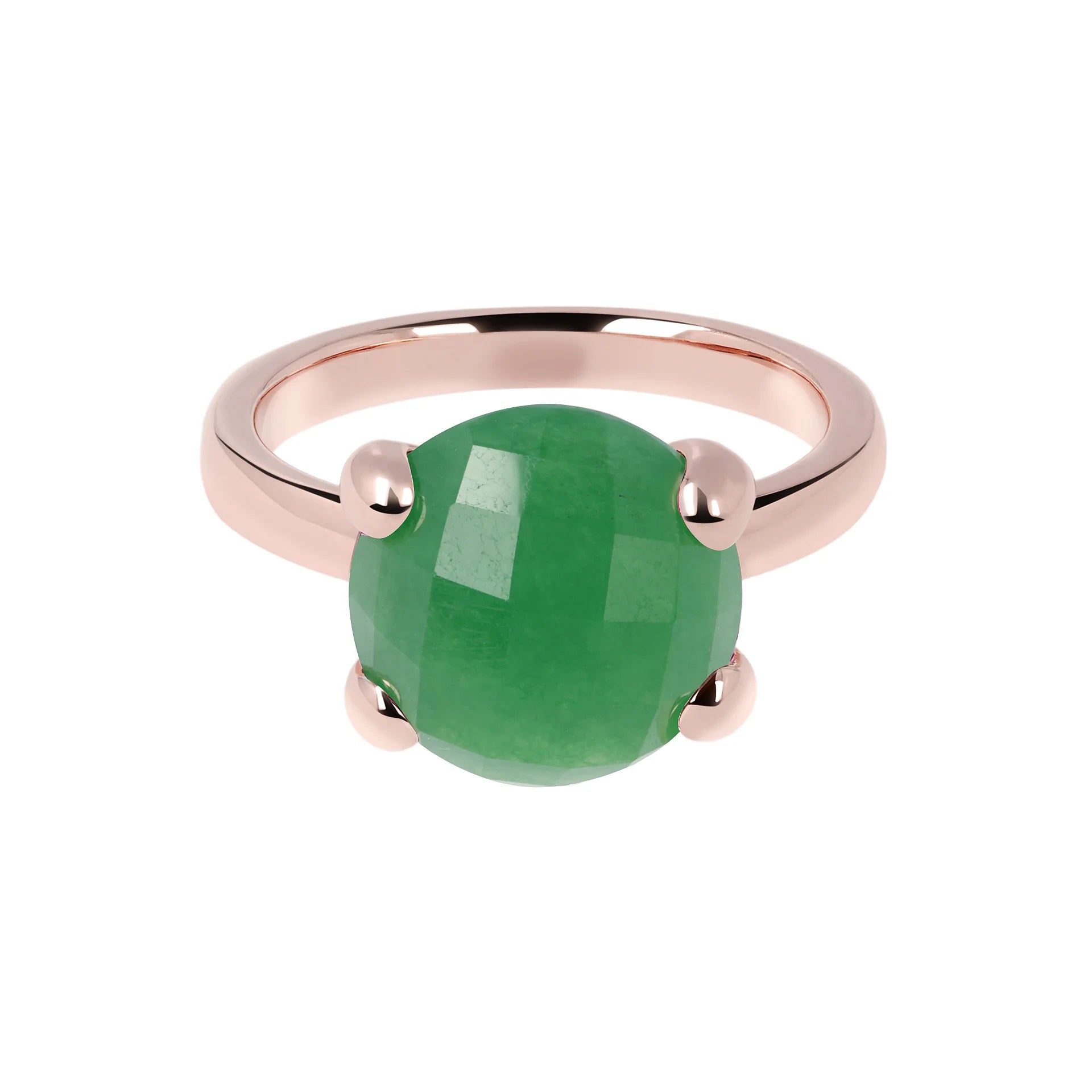 Anello Cocktail Grande con Pietra Naturale Tonda