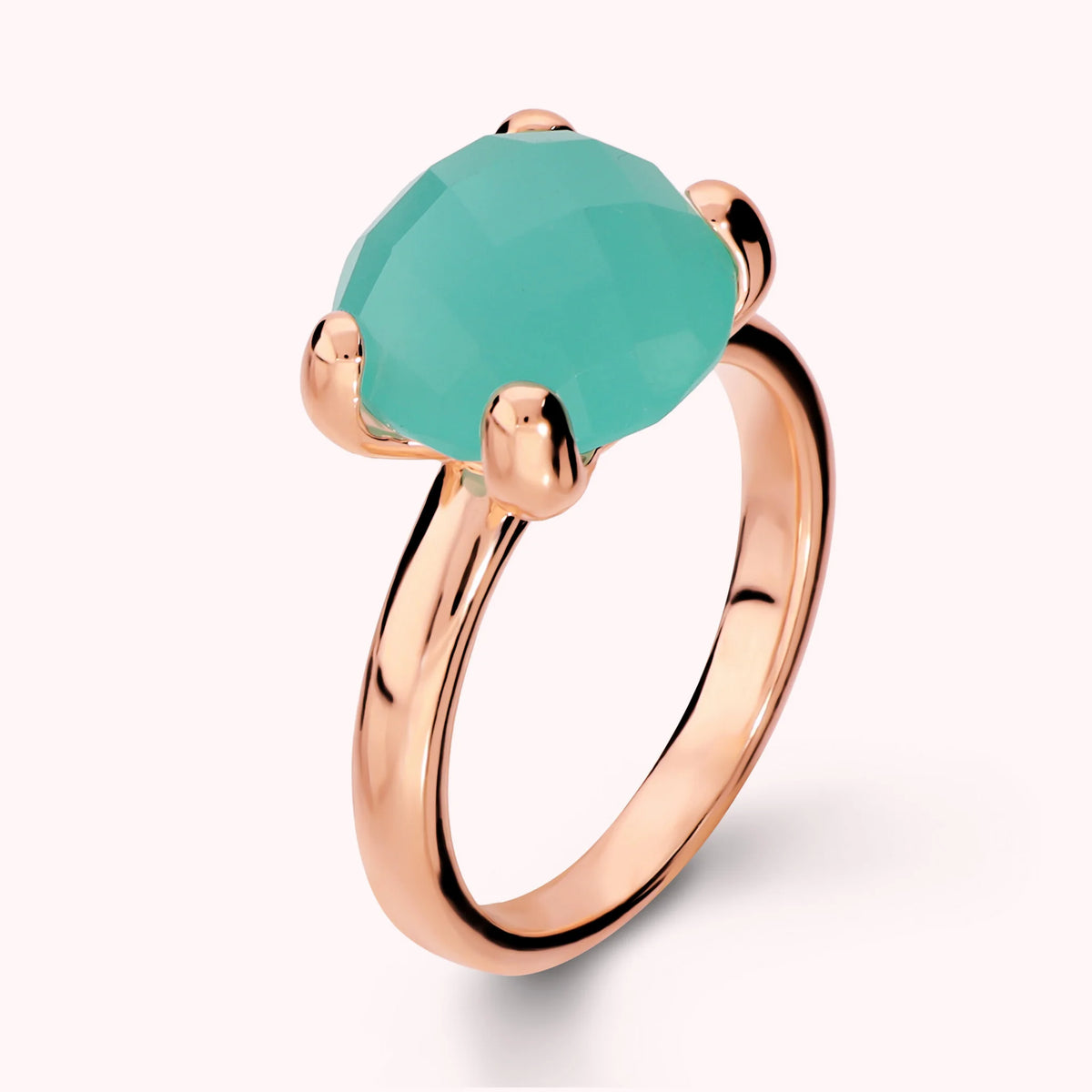 Anello Cocktail Grande con Pietra Naturale Tonda