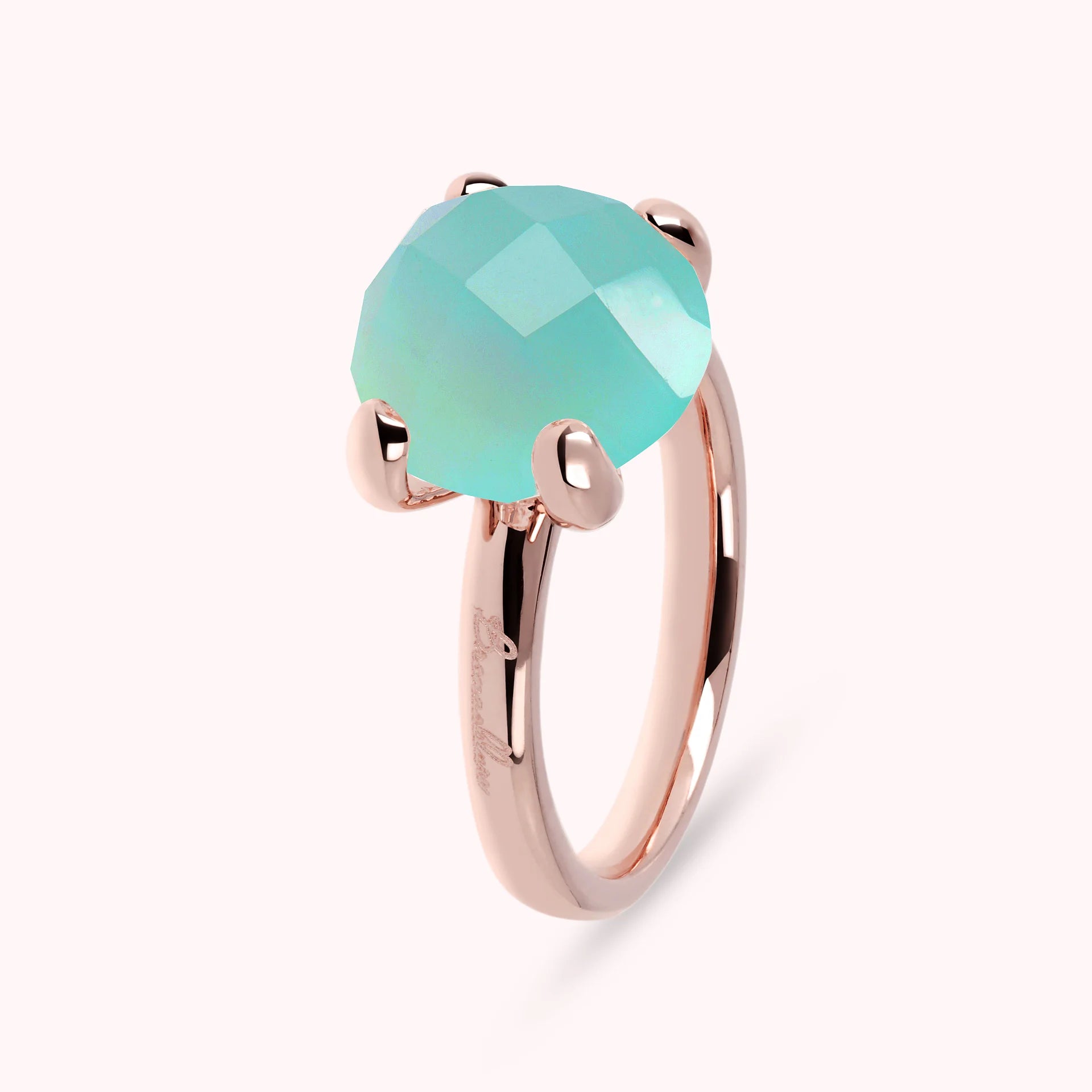 Anello Cocktail Grande con Pietra Naturale Tonda