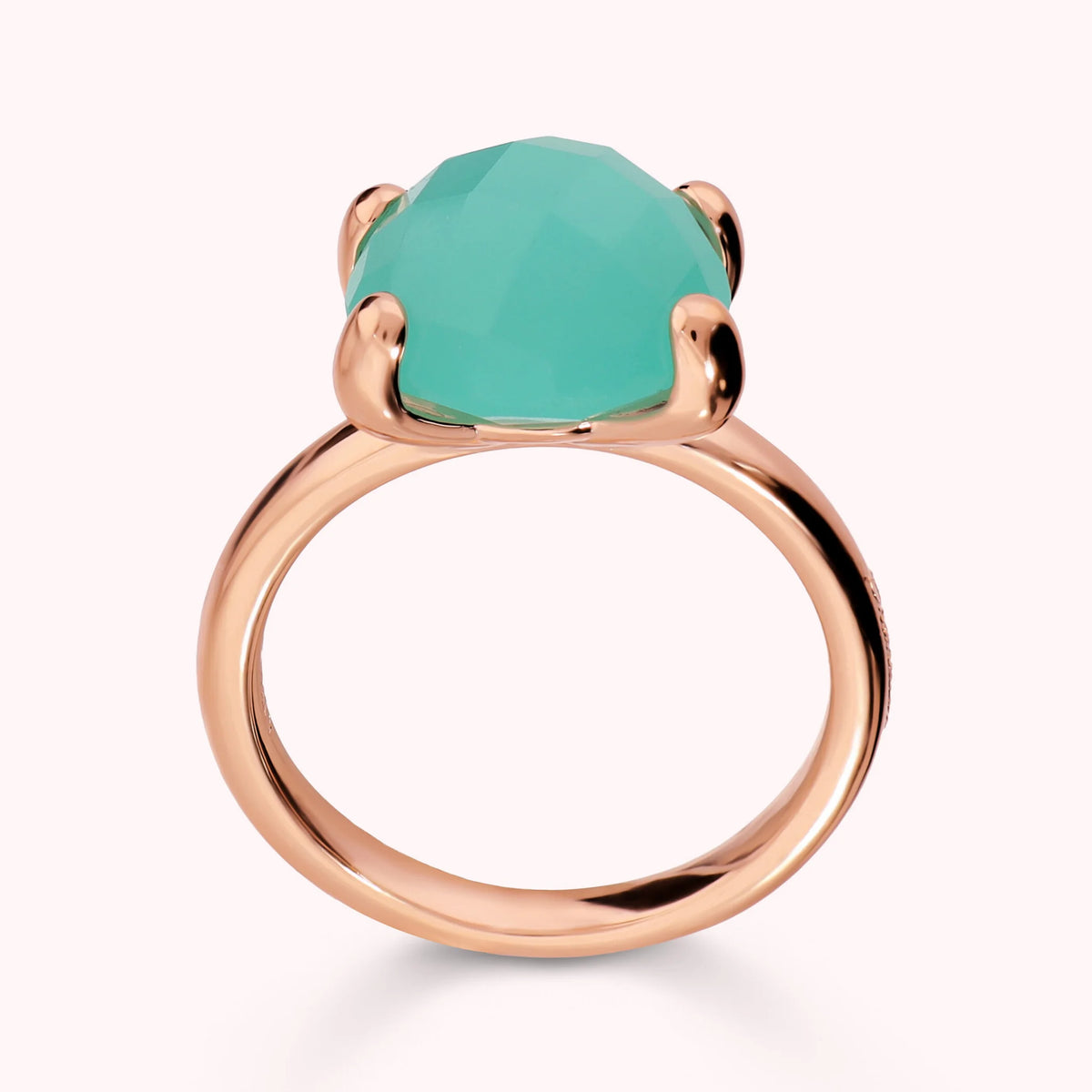 Anello Cocktail Grande con Pietra Naturale Tonda