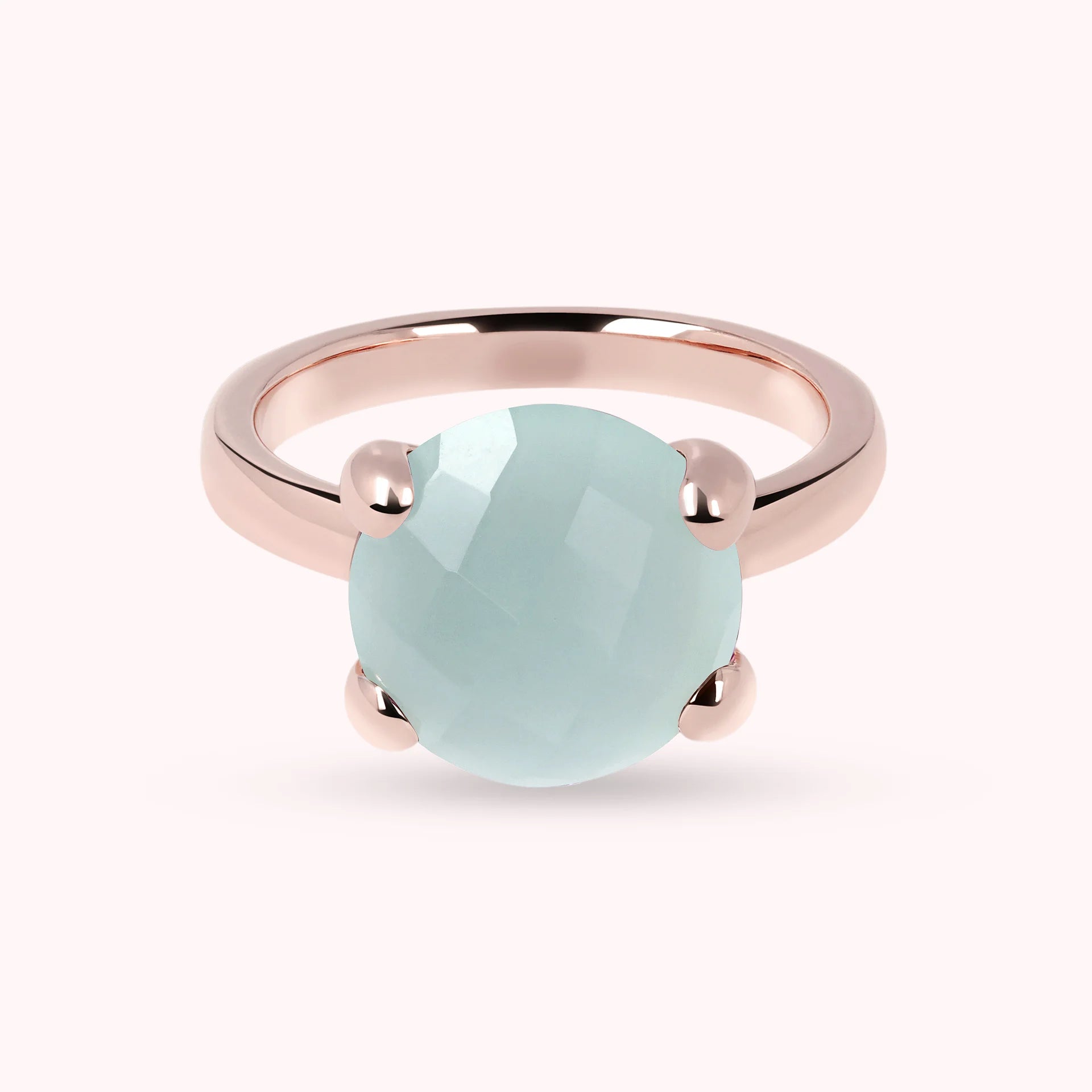 Anello Cocktail Grande con Pietra Naturale Tonda