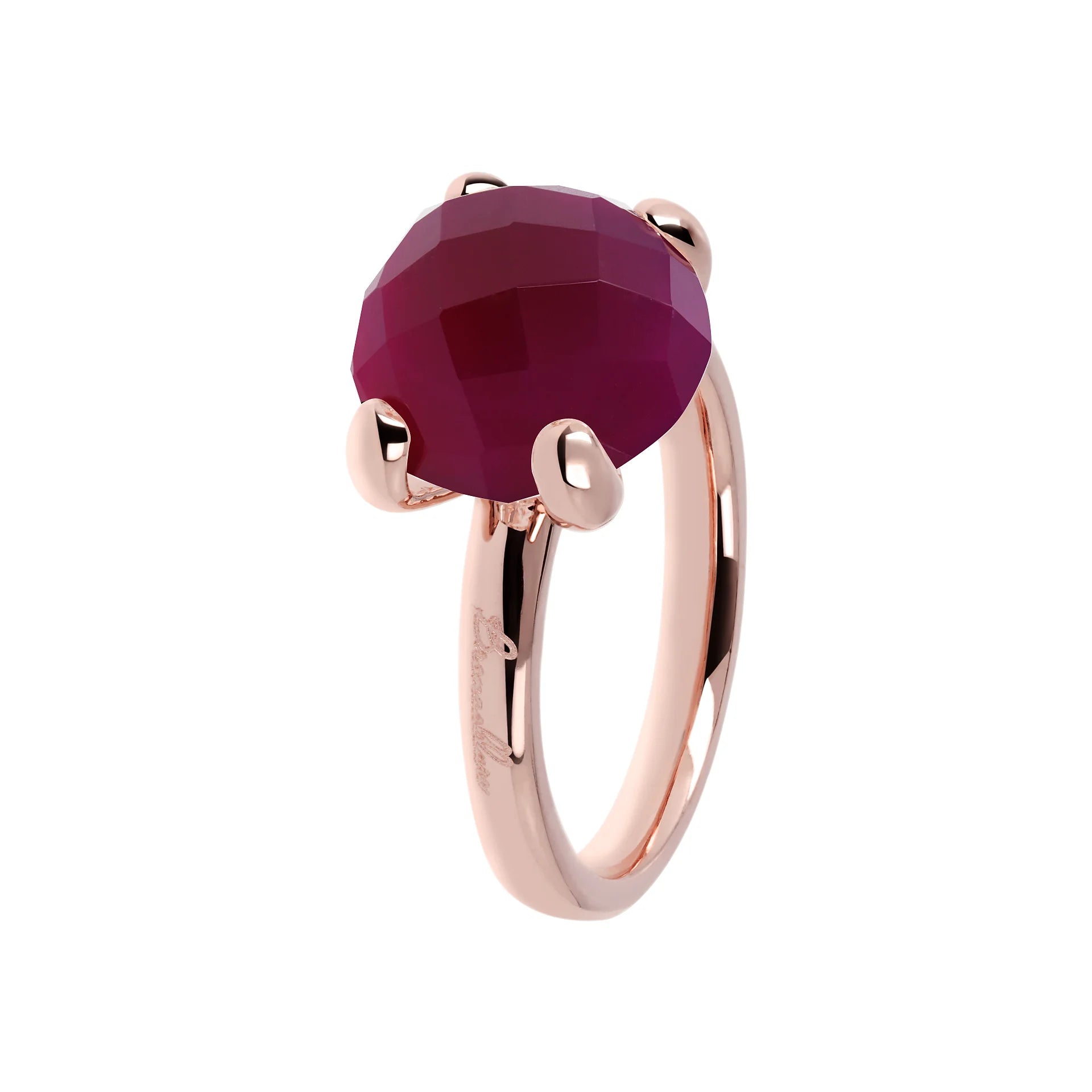 Anello Cocktail Grande con Pietra Naturale Tonda
