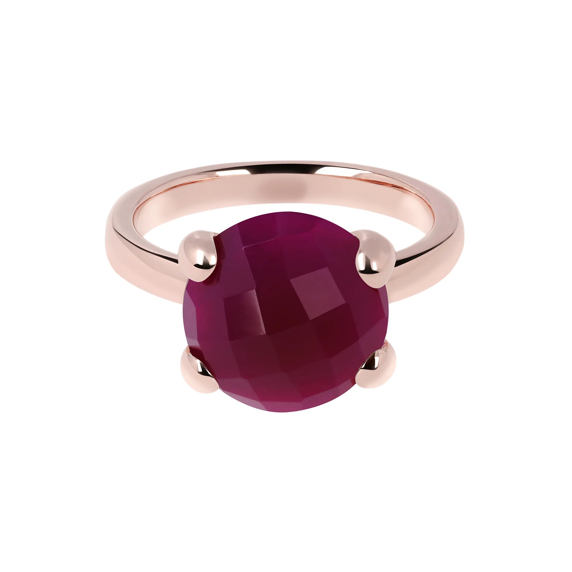 Anello Cocktail Grande con Pietra Naturale Tonda