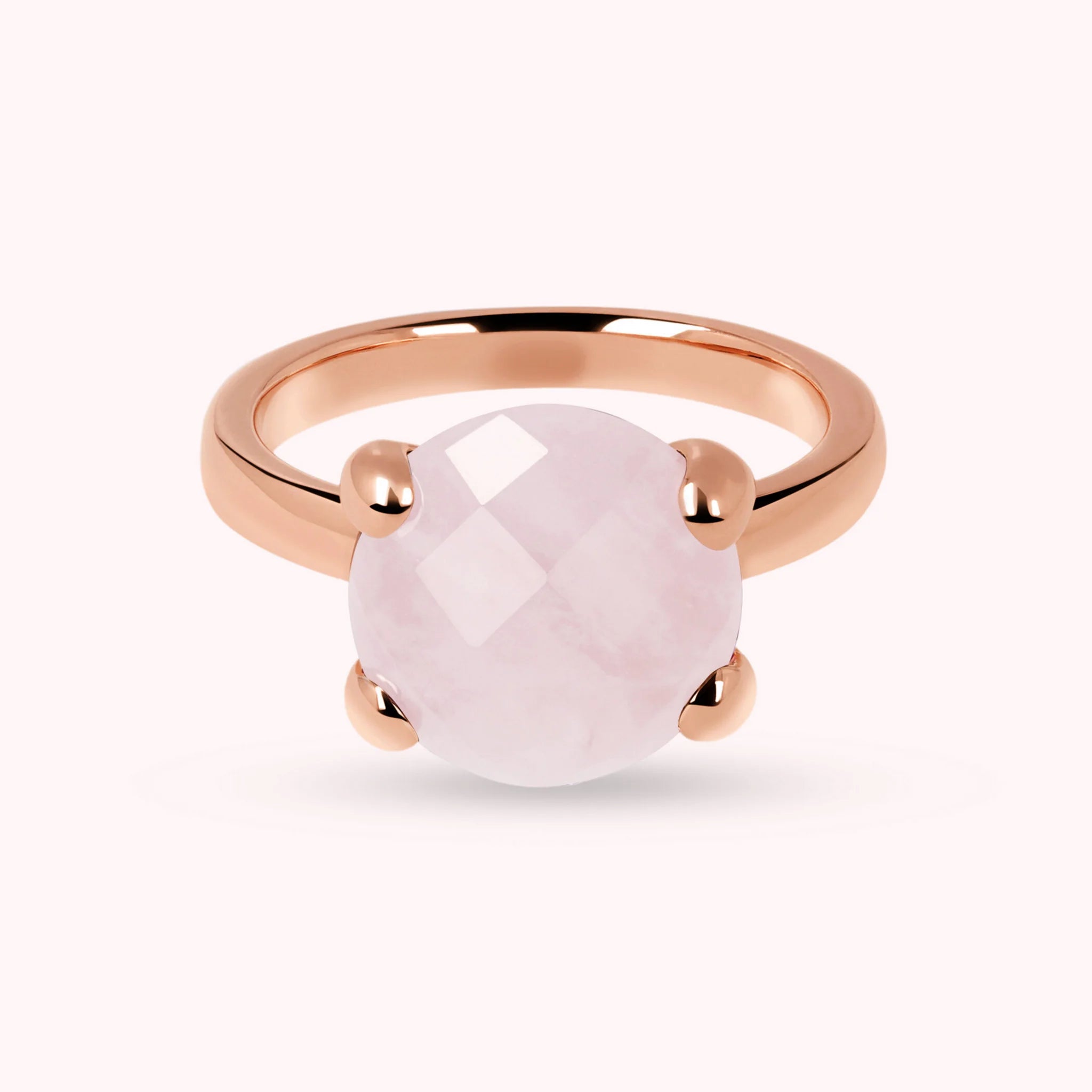Anello Cocktail Grande con Pietra Naturale Tonda