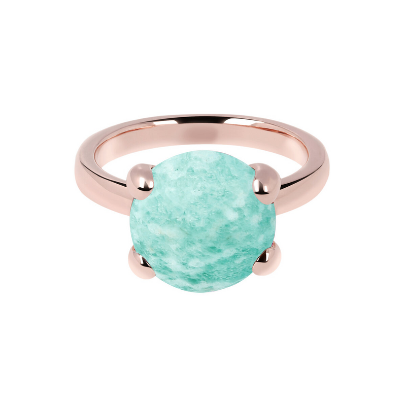 Large Cocktail Ring with Round Natural Stone